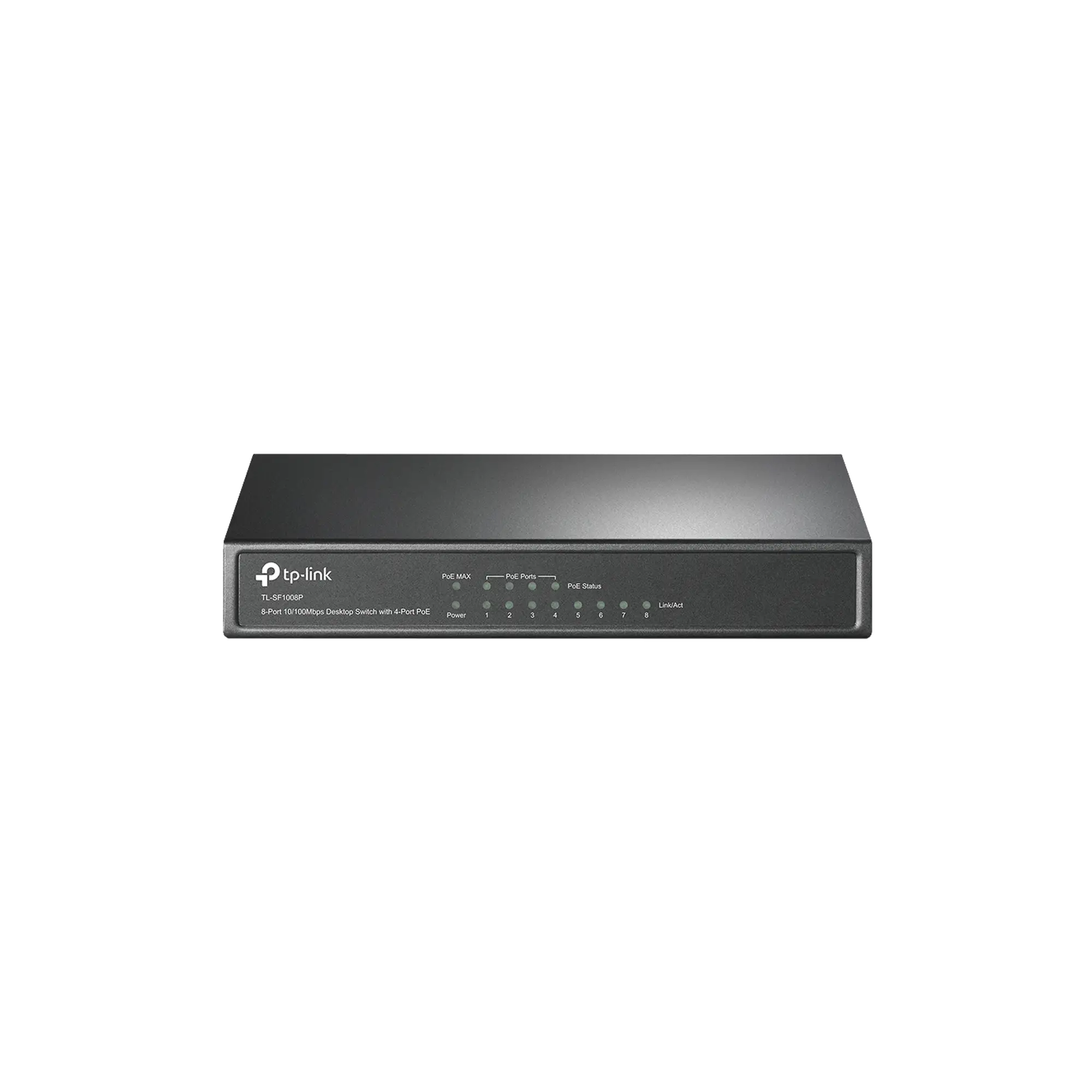 Switch PoE+ No Administrable / De Escritorio 8 puertos 10/100 Mbps / 4 puertos PoE af/at Inteligente / Presupuesto 66 W / Hasta 250 metros