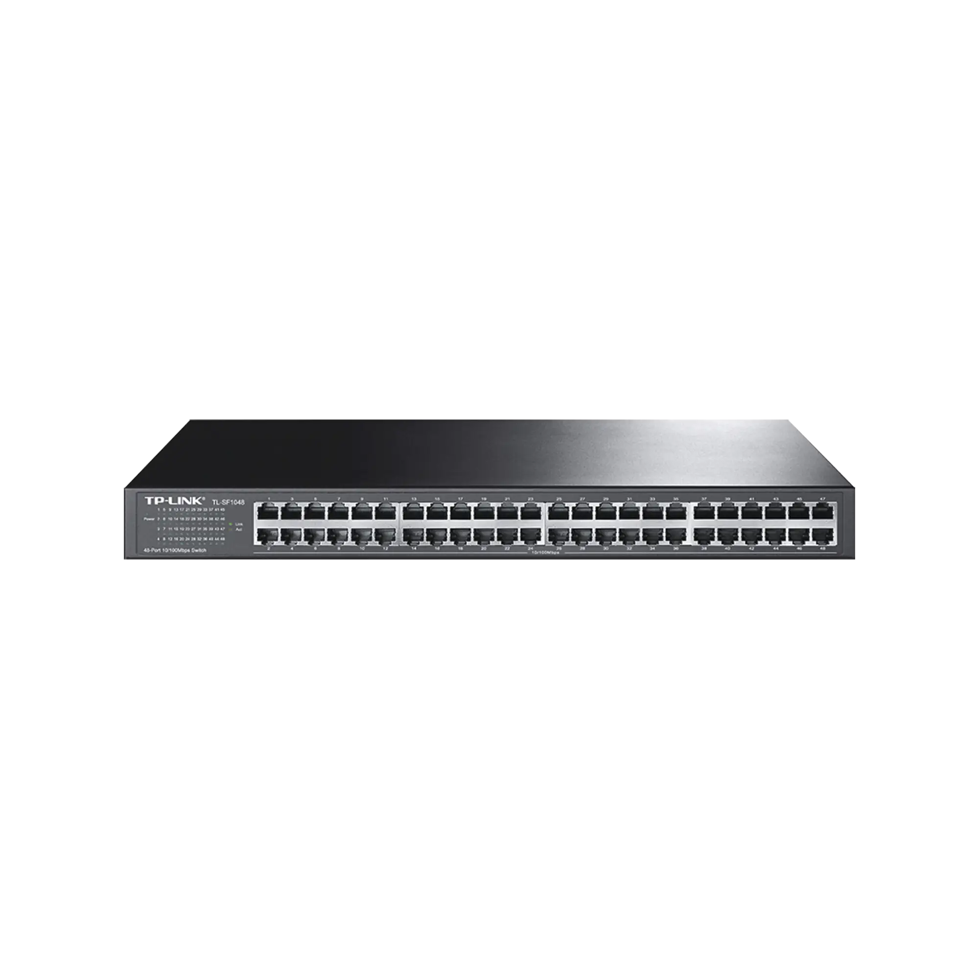 Switch no administrable de 48 puertos 10/100 Mbps para montaje en rack