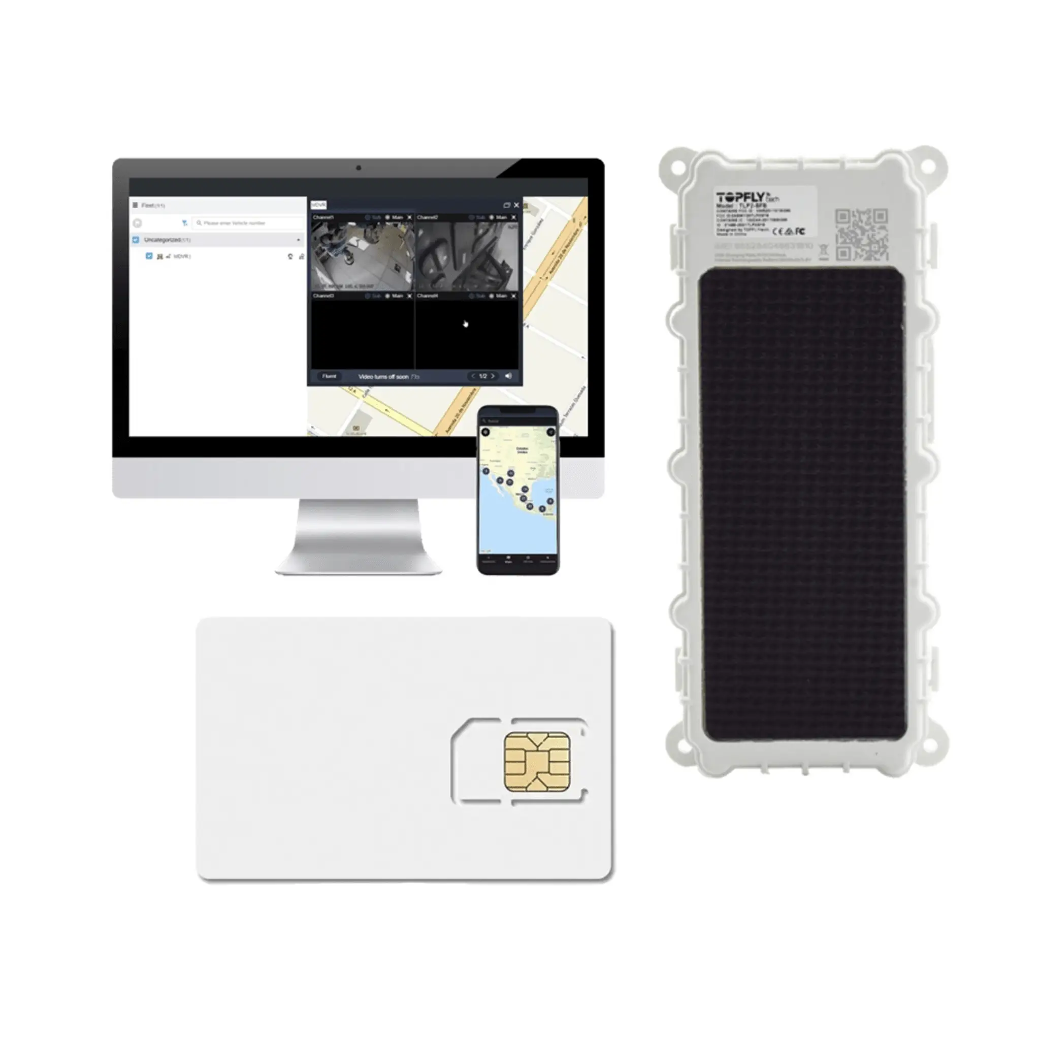 KIT Dispositivo de Seguimiento de Activos / Protección IP67 /  Recargable Li 9600 mAh / LTE Cat-M1/NB-IoT / Tamaño Compacto / Funciona con Energía Solar / + EPCOMGPSCODE + SIM500MB2Y