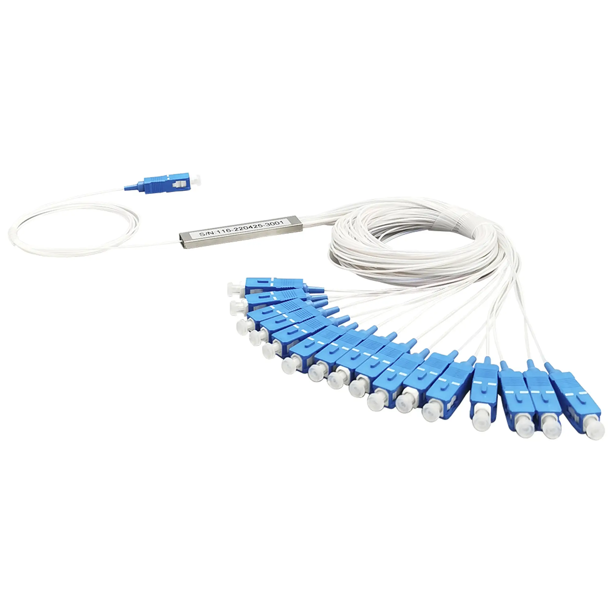 Splitter (Divisor Óptico) tipo PLC, 1×16, conectores SC/UPC