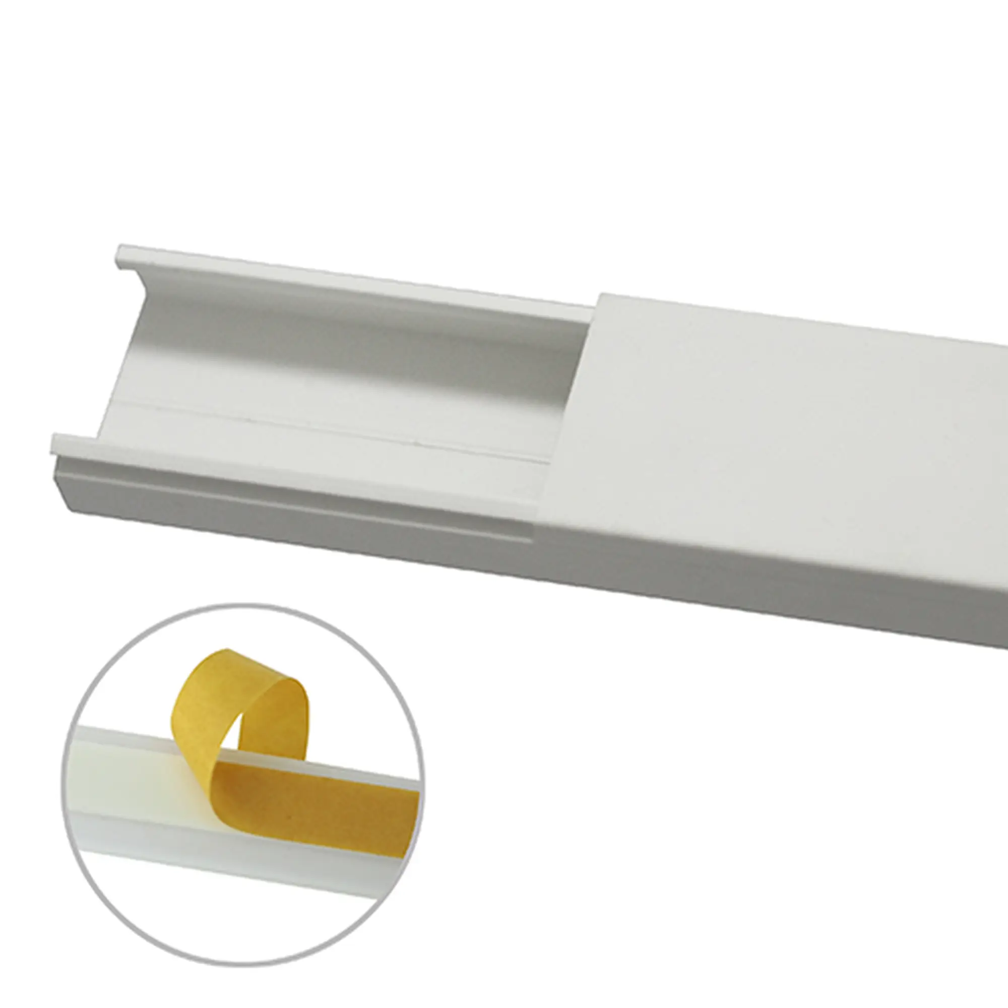 Canaleta en color blanco sin divisiĂłn, 35 x 17 mm tramo 6 pies, con cinta adhesiva (5301-21262)