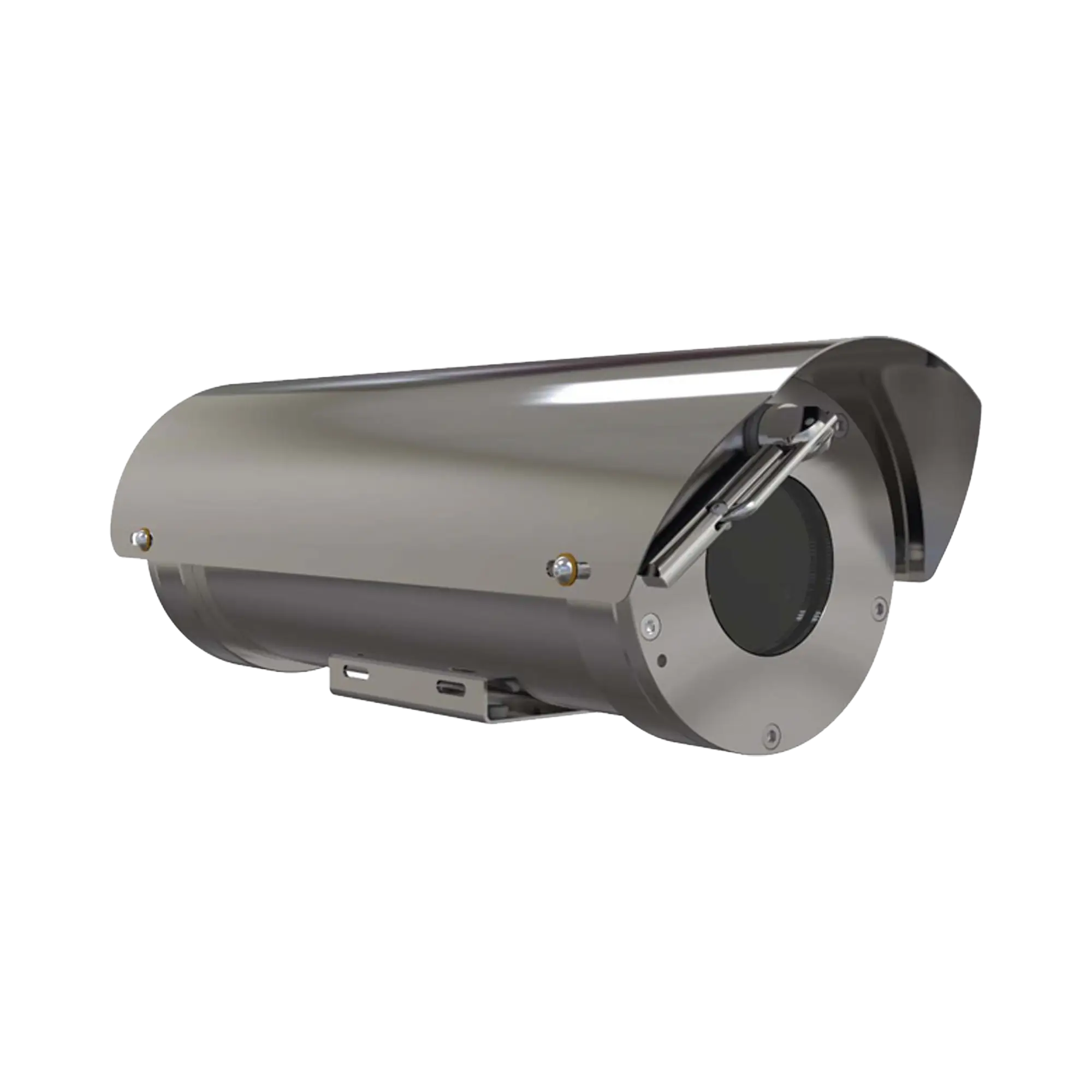 Camara IP Zoom con gabinete antiexplosion 2MP, 32X, IP68, WiseStream II / conexion de fibra optica monomodo / con wiper
