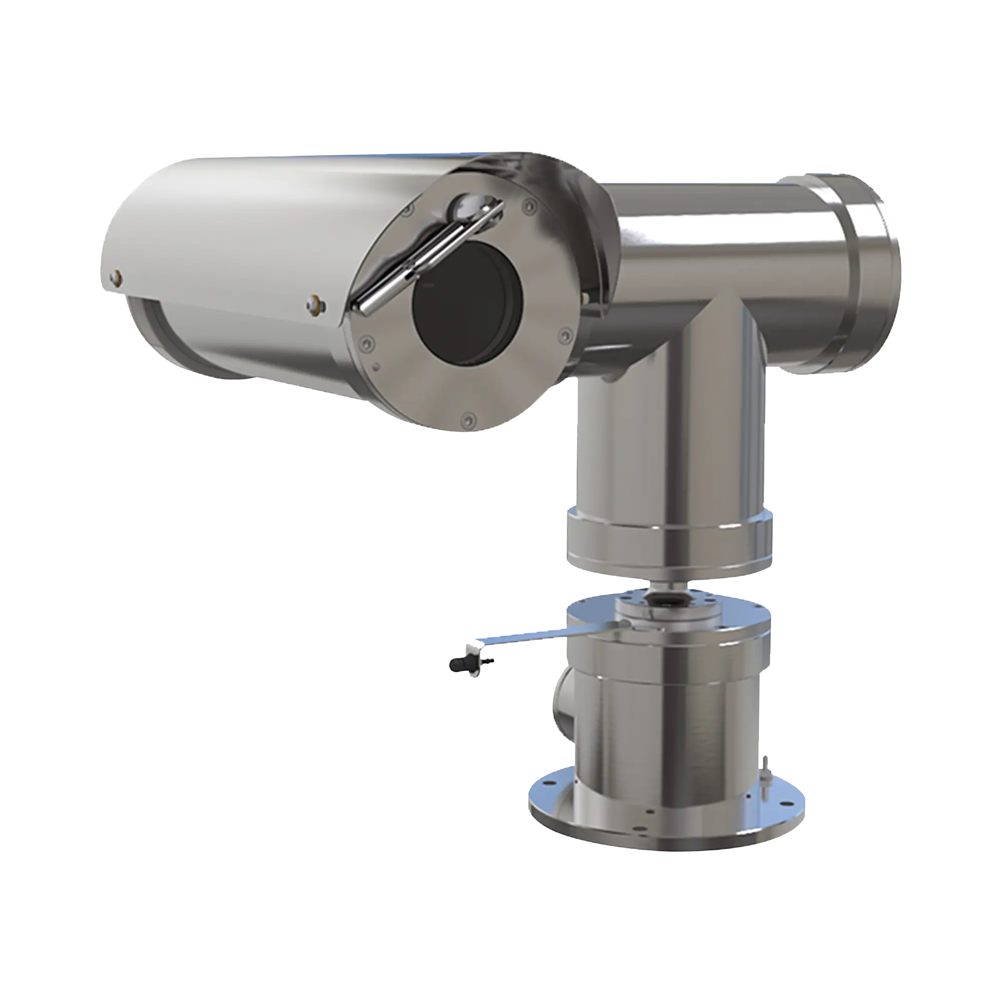 Camara IP PTZ antiexplosion 2MP, 32X, IP68, WiseStream II / con wiper / acero inoxidable / conexion de fibra optica