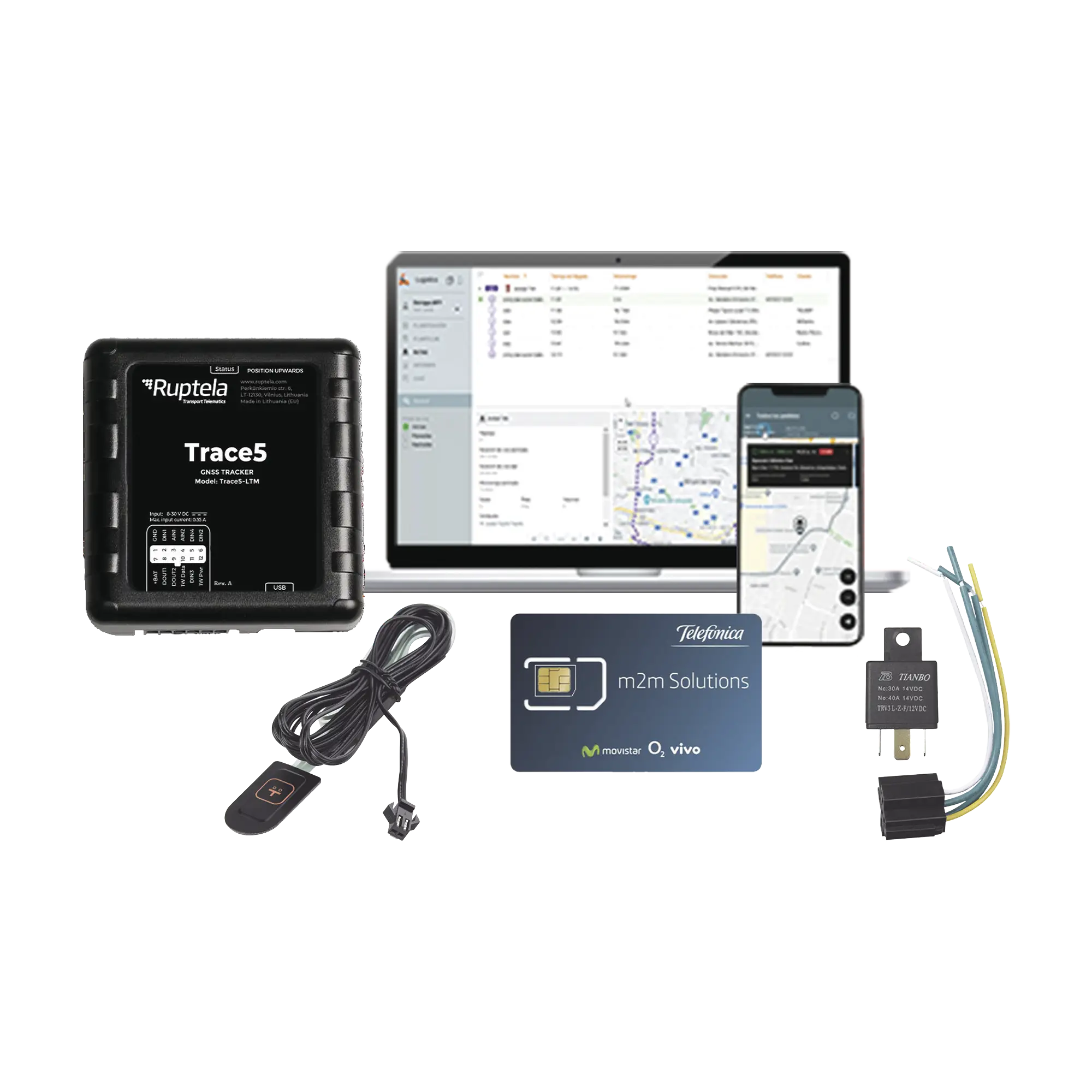 Kit de Localizador Vehicular 2G y 4G/ Rastreo / Conducción eficiente / Deteccion de Jammer / Registro de conductores + Relay + Botón de pánico + EPCOMGPSMENSUAL + MICSIM25GPS + datos por 1 año