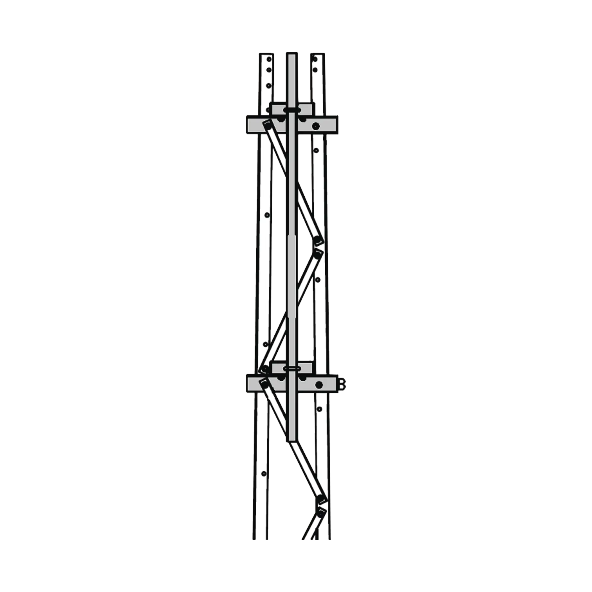 Mástil 2-3/8″ x 1.8 m para Montaje en Cara de Torre Super Titan Secciones 3 a 7.