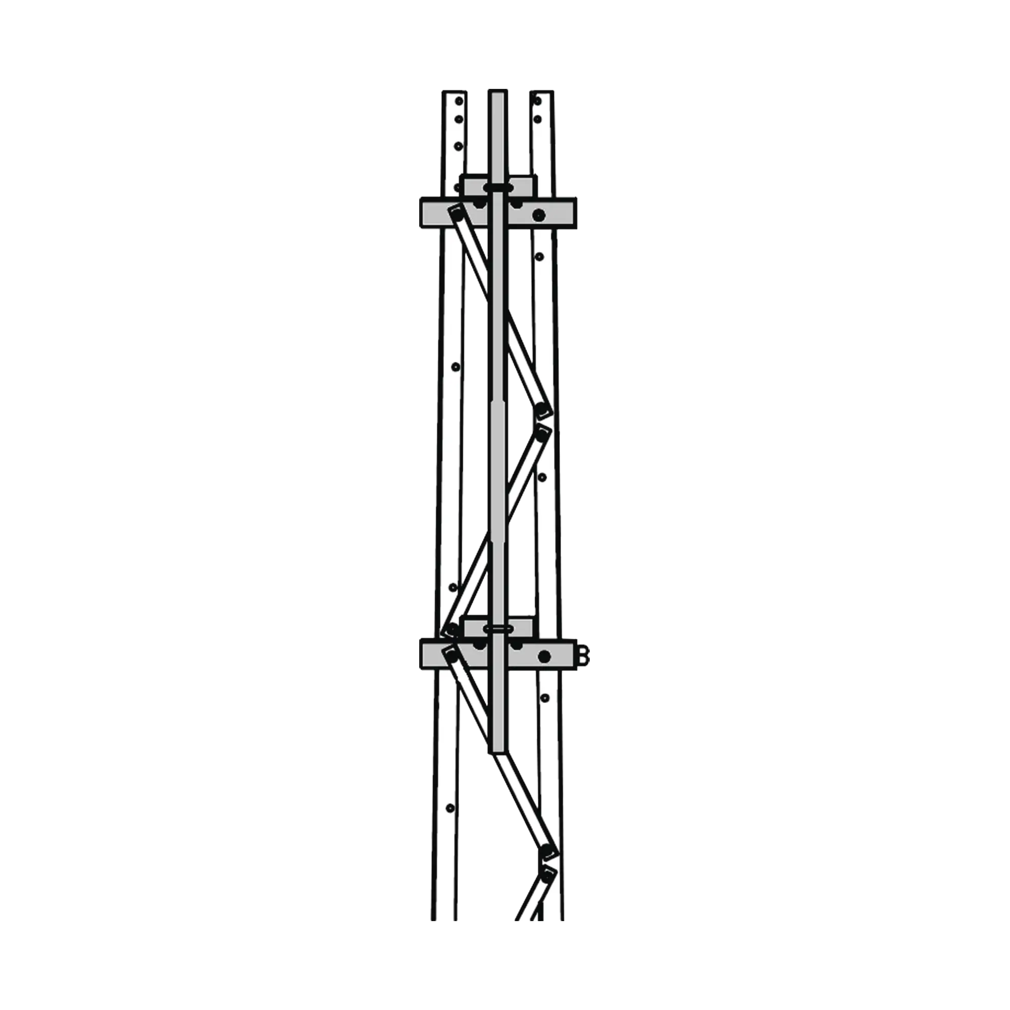 Mástil 2-3/8″ x 1.8 m para Montaje en Cara de Torre Super Titan Secciones 7 a 9.
