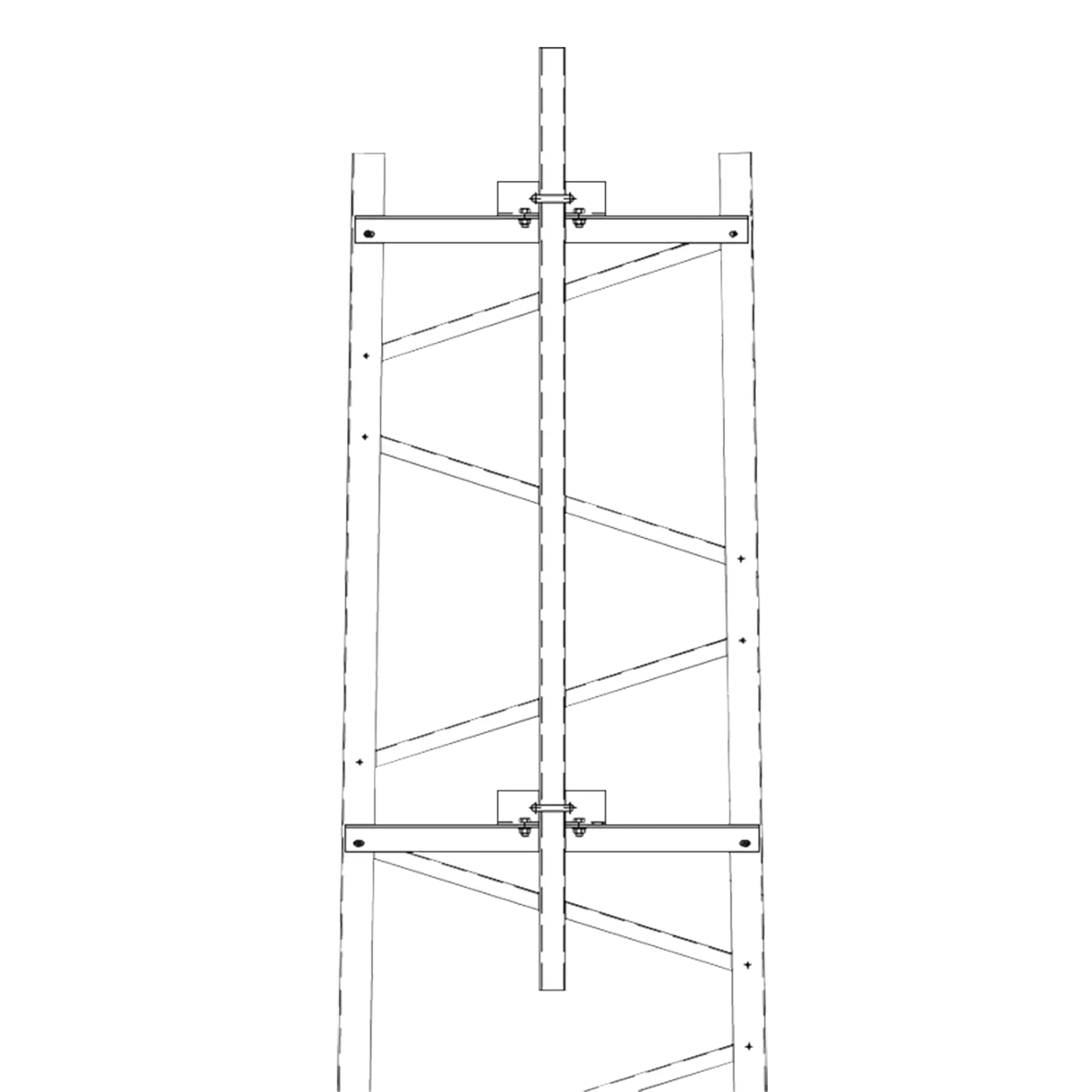 Brazo para Sección #3 Torre Titan con Herrajes y Mástil de 6′ (1.8m).