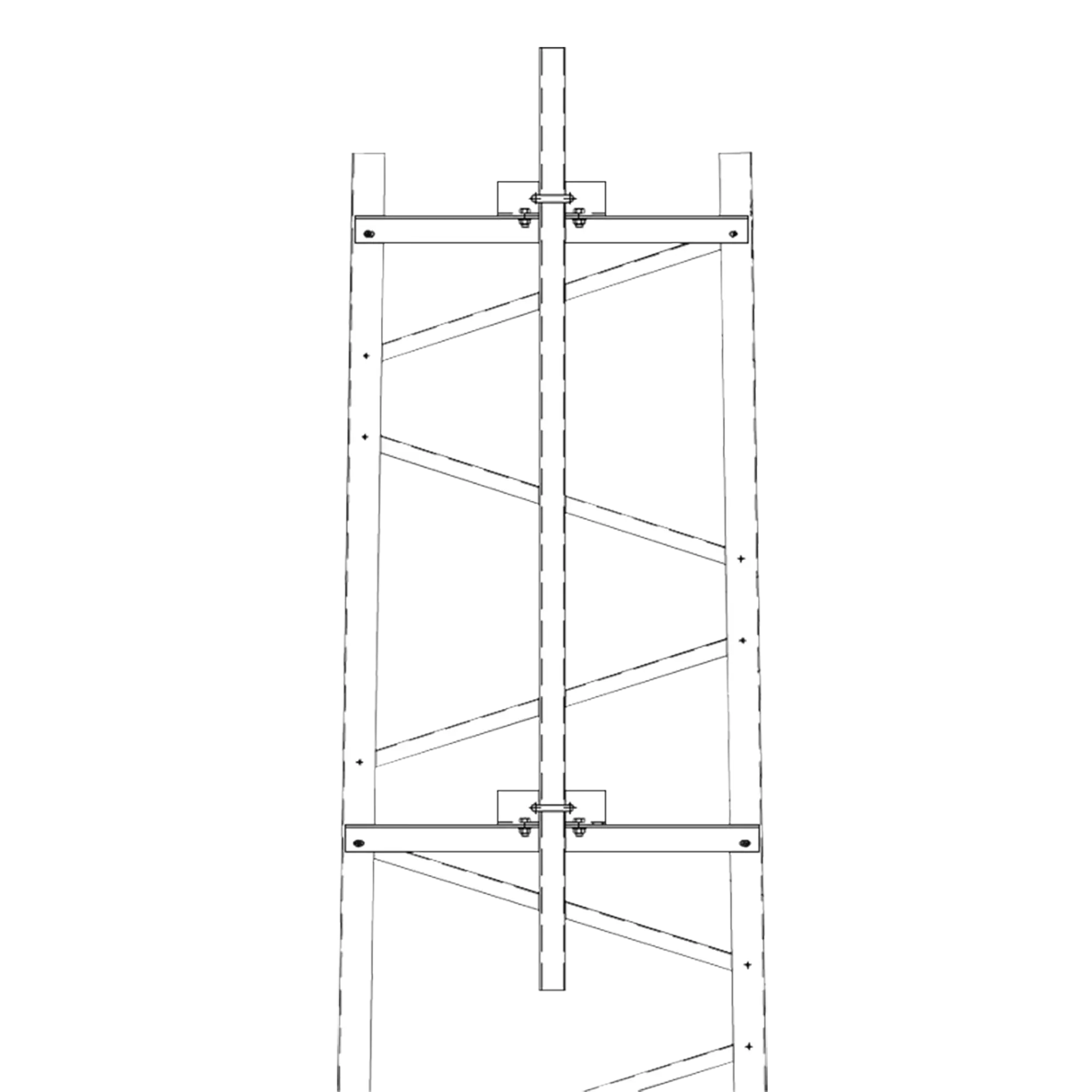 Brazo para Sección #9 Torre Titan con Herrajes y Mástil de 6′ (1.8m).