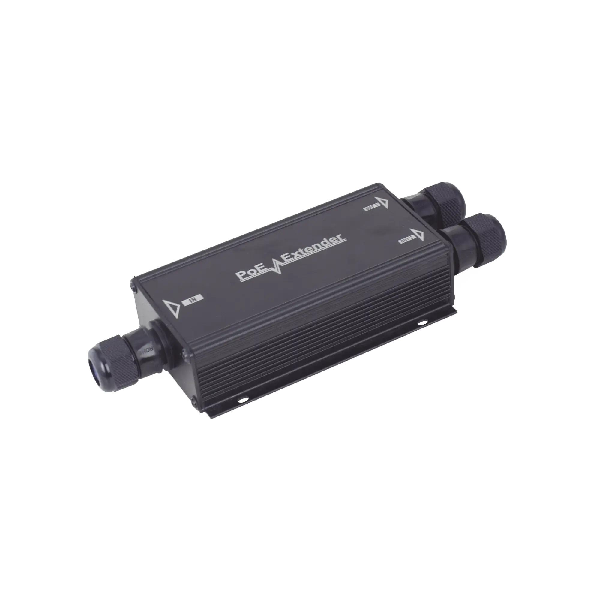 Extensor PoE/ 100 Metros / Intemperie (IP66) / 60 Watts / 1 puerto @ 2 salidas a 30 W / No requiere fuente de alimentación adicional