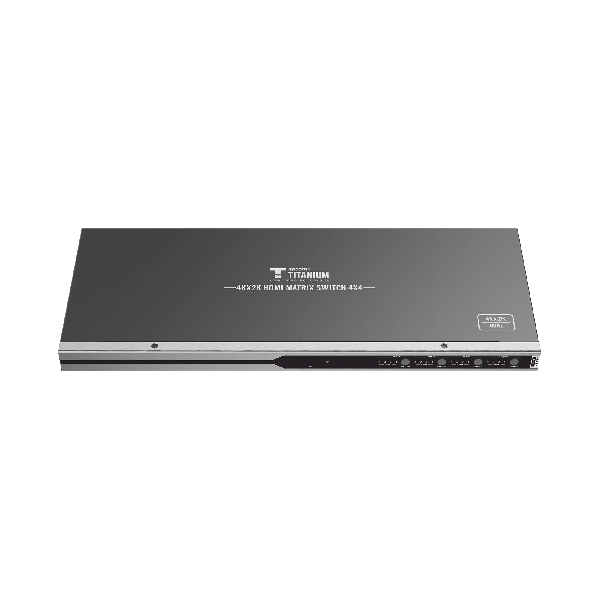 MATRICIAL 4 x 4 / 4 Entradas y 4 Salidas en HDMI /  4K × 2K @ 60Hz / 18Gbps / HDMI 2.0 / HDCP 2.2 / 3D / Conmutación por Botón, RS232 o Control Remoto / IDEAL PARA CENTROS DE MONITOREO, COMPARACION Y ANALISIS.
