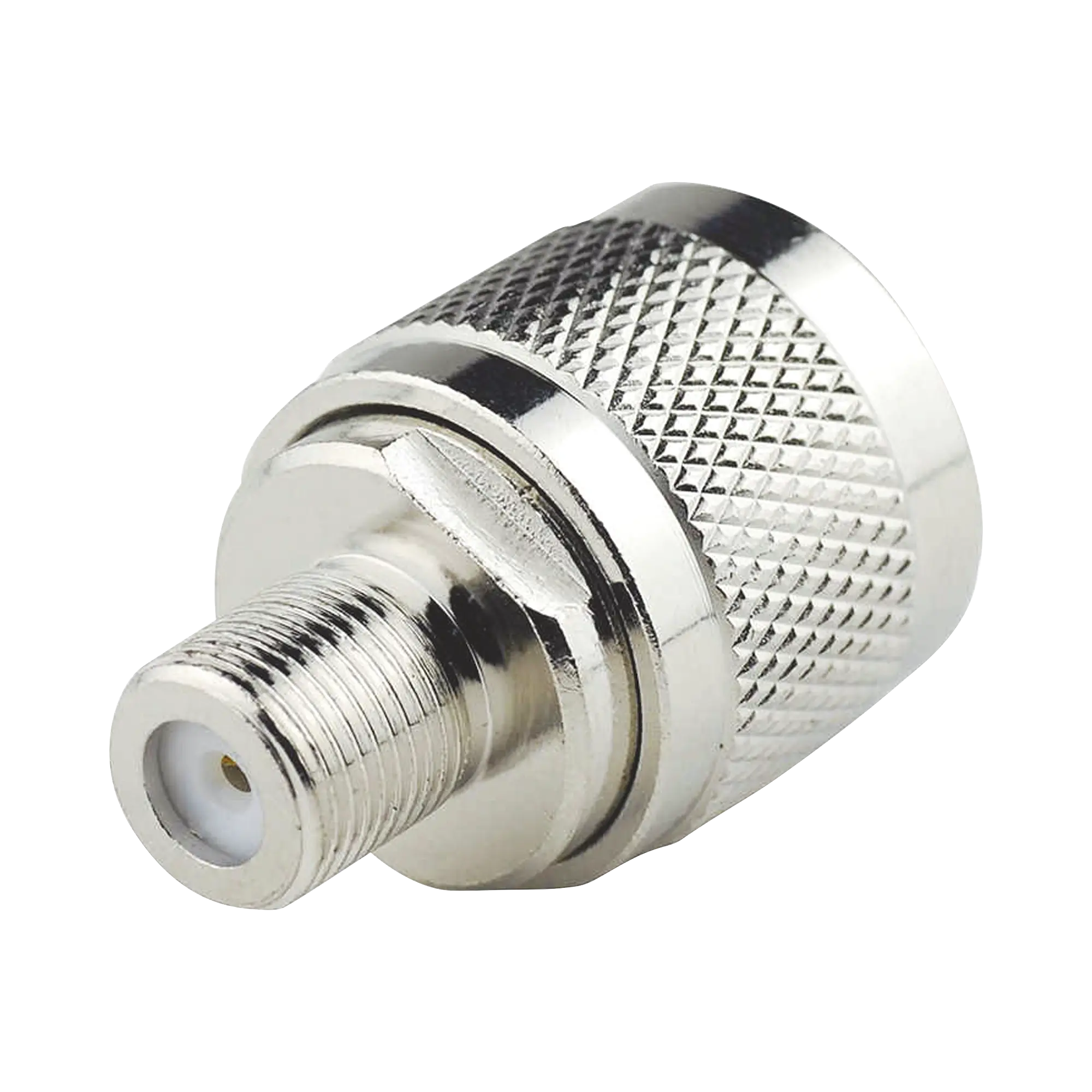 Adaptador N Macho a F Hembra , Niquel/ Oro/ Tefl贸n,