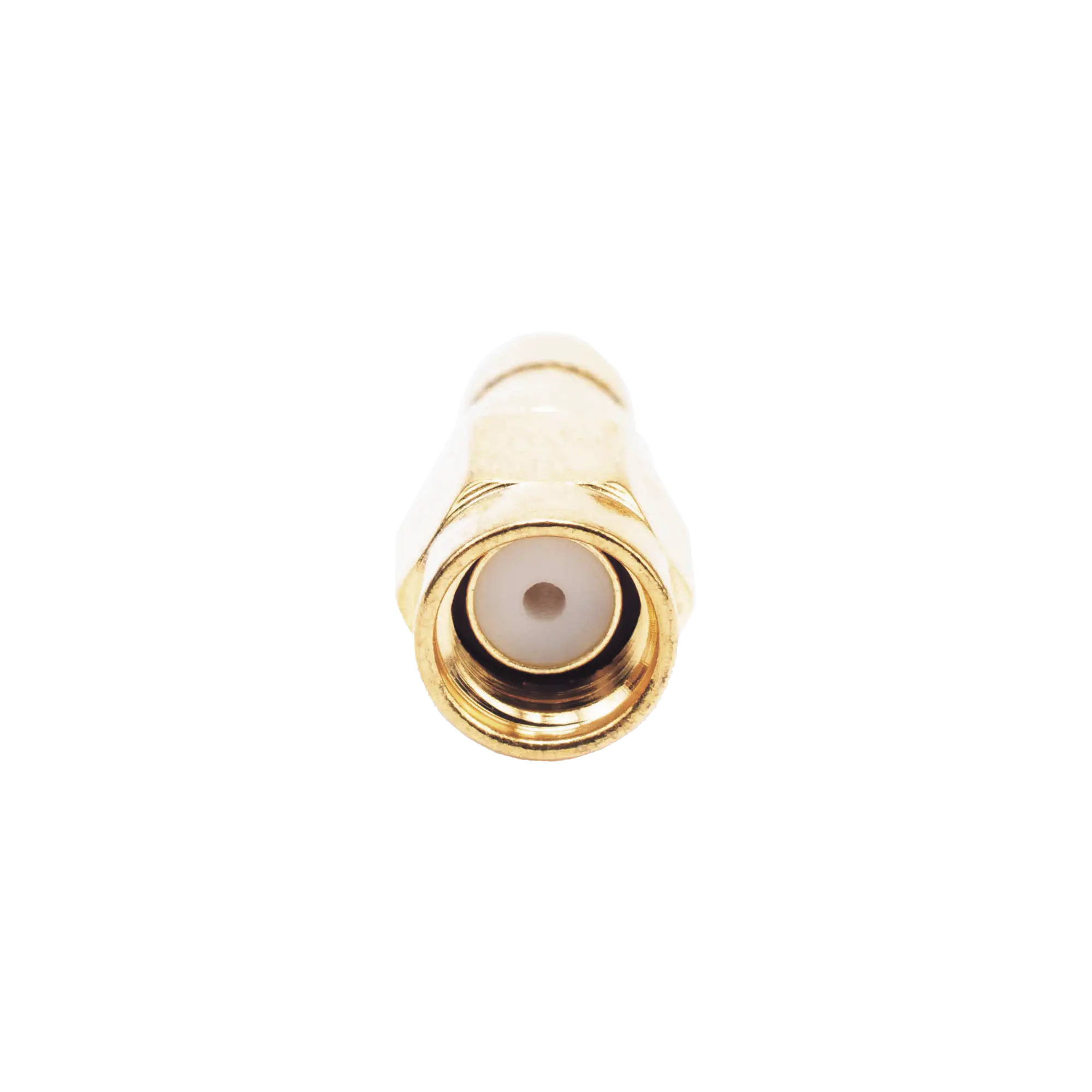 Conector SMA Macho Inverso de Anillo Plegable para Cables RG-8/X, LMR-240, 9258, Oro/ Oro/ Teflón.​