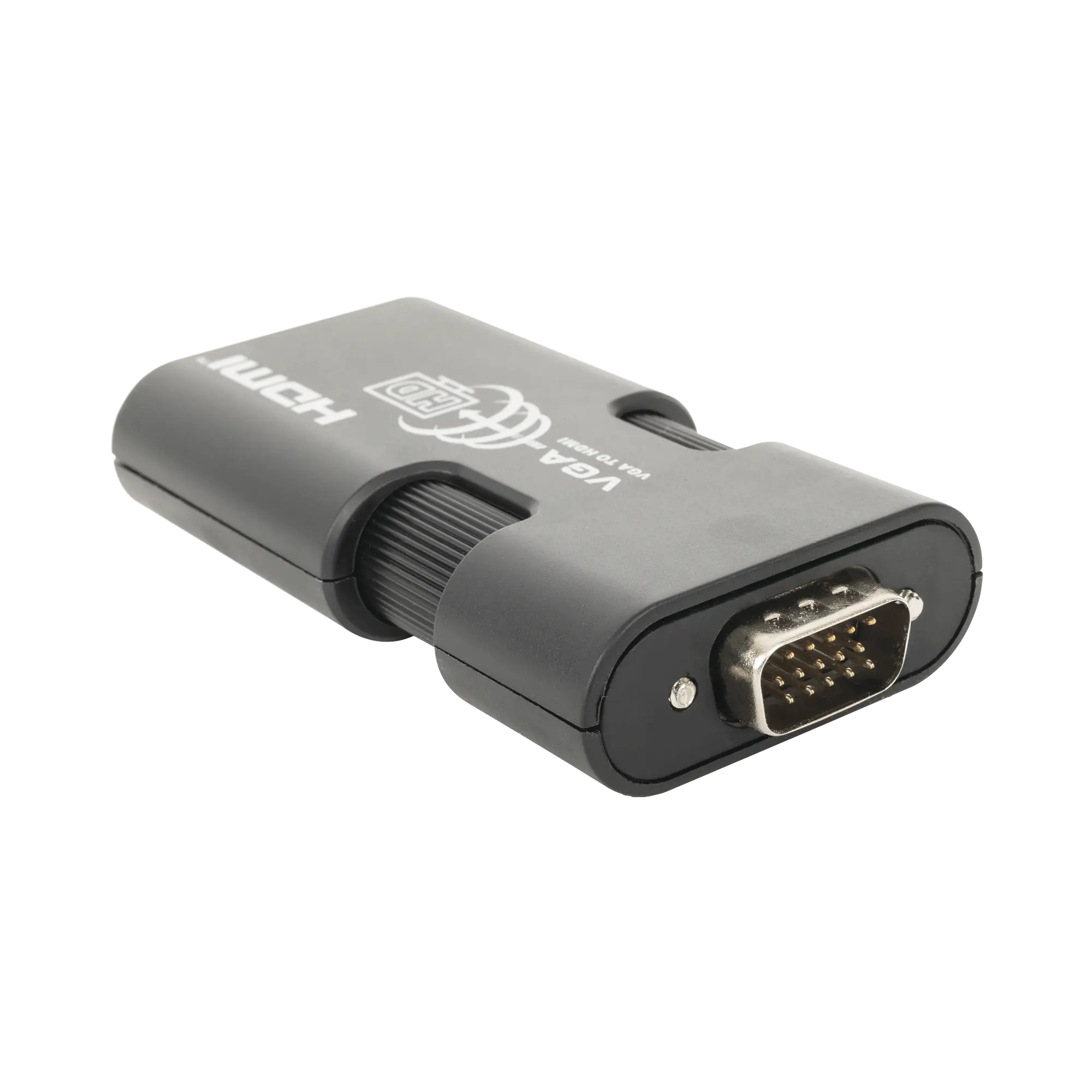 MINI Adaptador de VGA a HDMI / Resolución 1920×1080 @ 60Hz / Jack de audio de 3.5mm / Soporta alimentacion por Micro USB