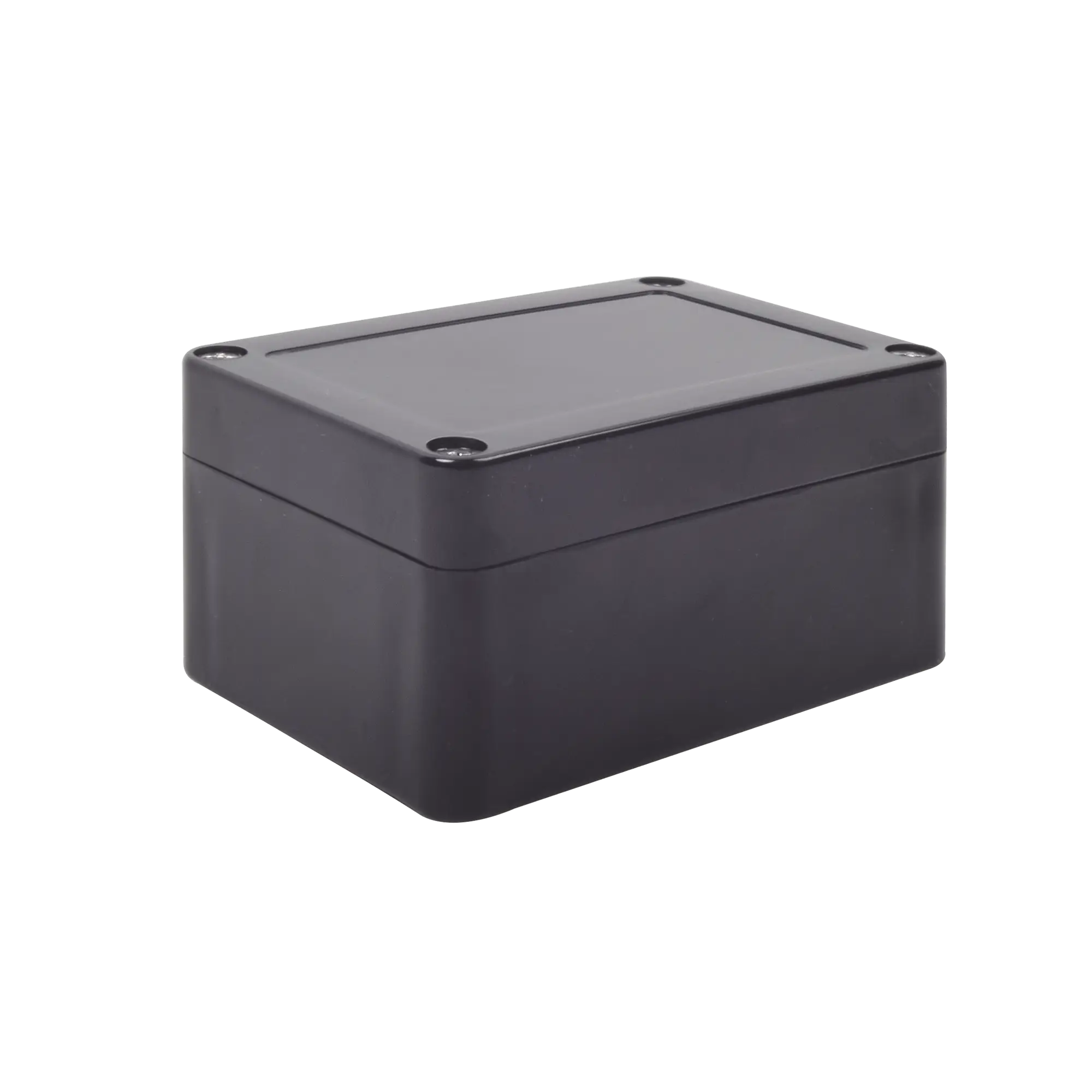 Gabinete Plástico Negro para Exterior (IP65) de 100 x 68 x 50 mm Cierre por Tornillos.