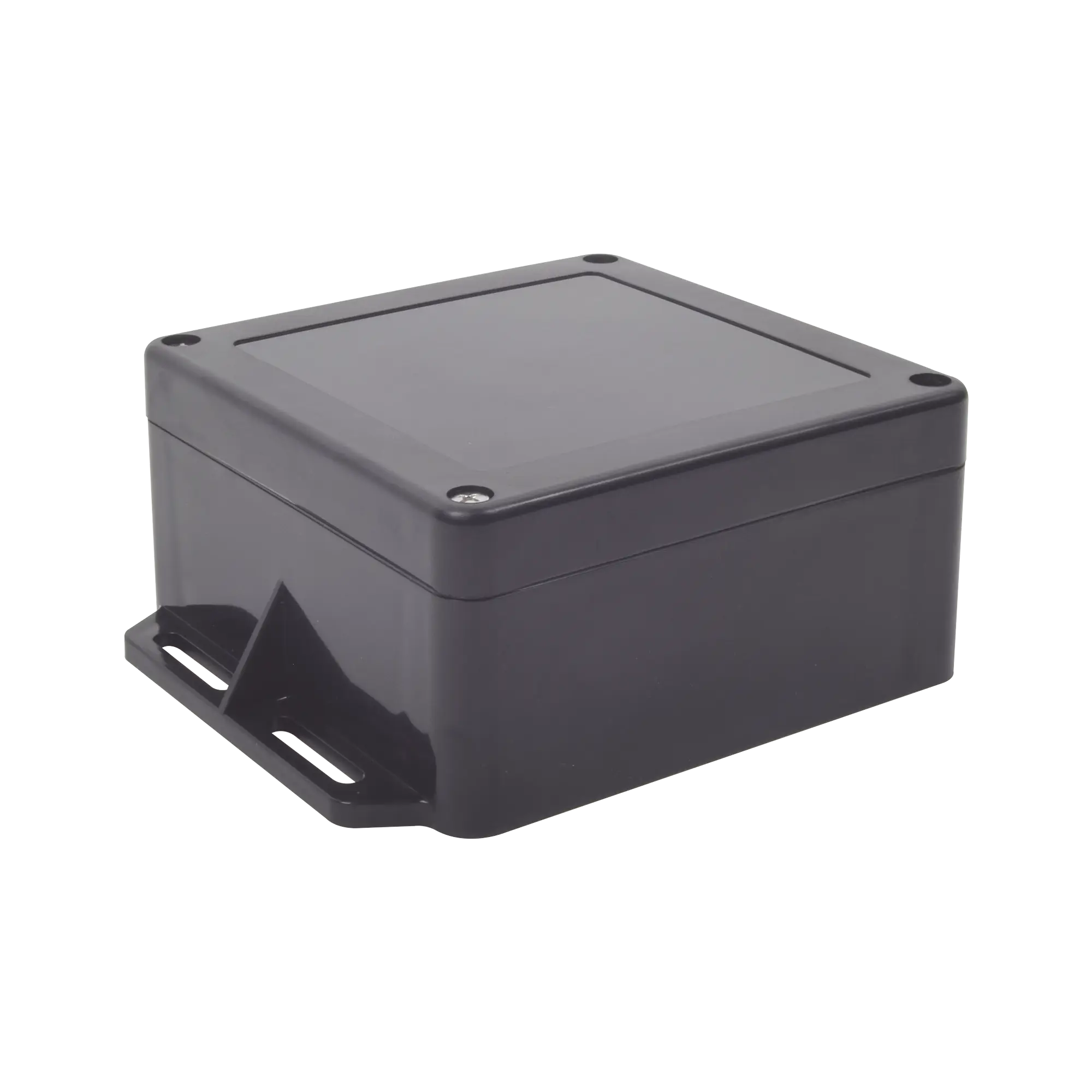 Gabinete Plástico Negro para Exterior (IP65) de 120 x 120 x 60 mm Cierre por Tornillos.