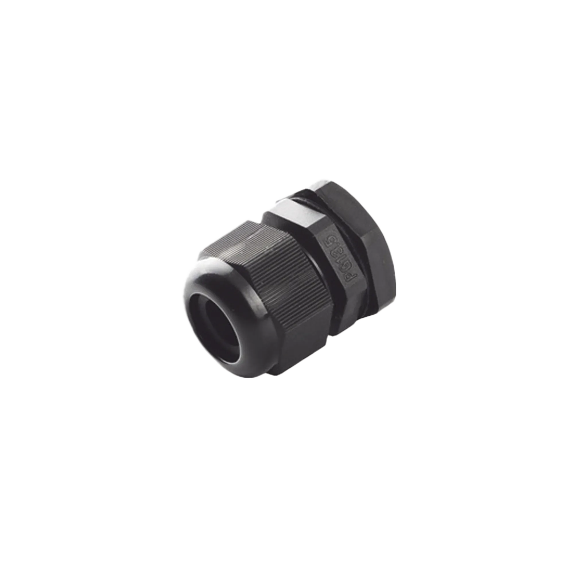 Conector Plástico Negro Tipo Glándula, para Cable de 6 a 12 mm de Diámetro.