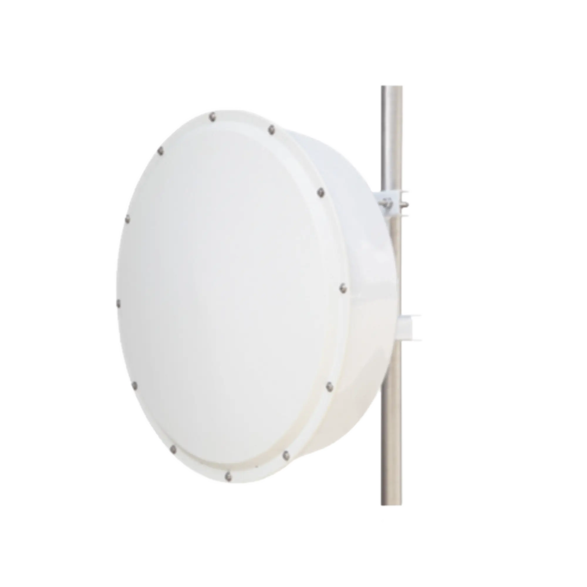 Antena direccional de alta resistencia, Ganancia 30 dBi, (4.9 -6.5 GHz), Plato hondo para mayor inmunidad al ruido, Conectores N-Hembra, Montaje y radomo incluido