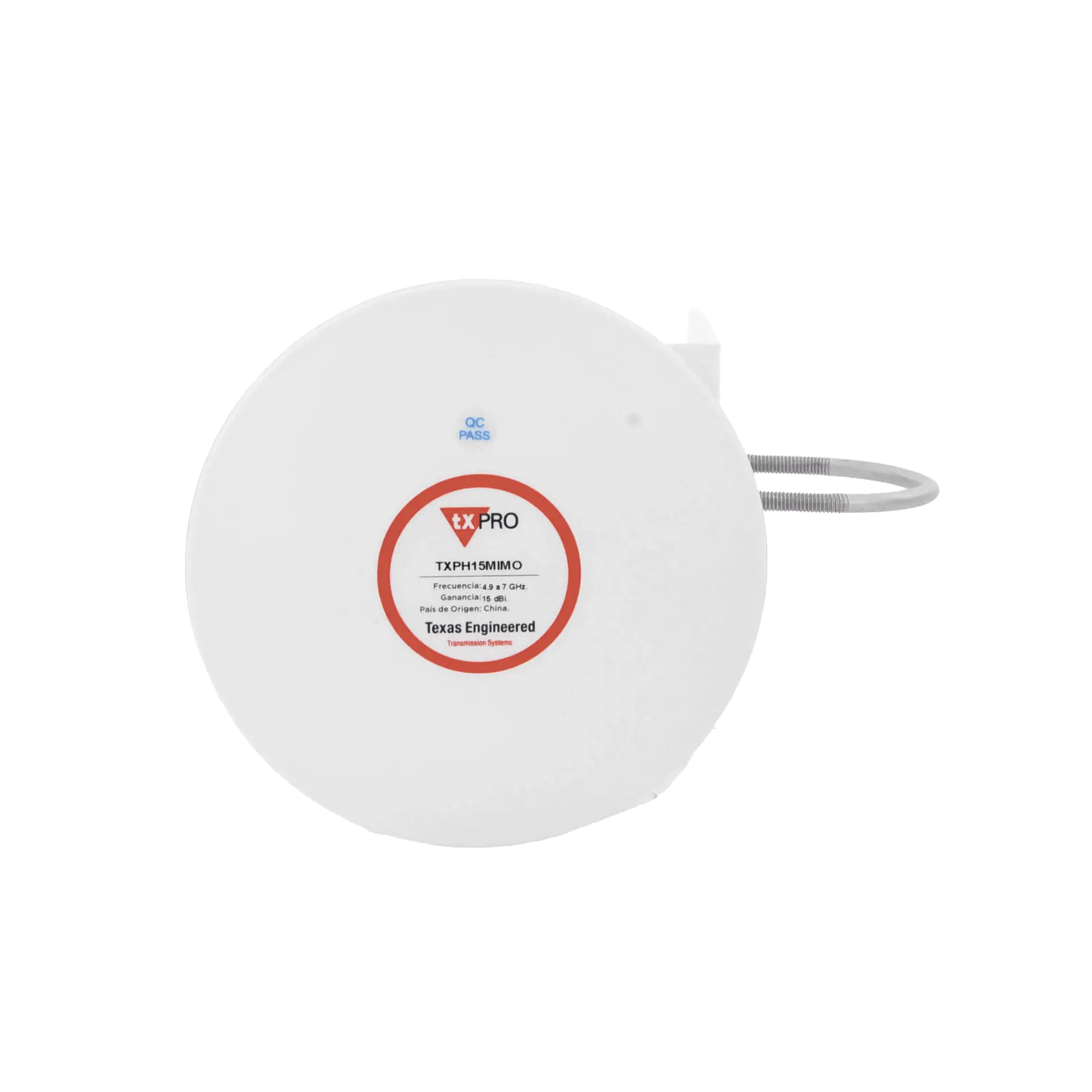 Antena Tipo Horn de 45 °, 15 dBi, 4.9 – 7GHz, Ideal para ambientes de alto ruido, Tipo de conector RPSMA, con montaje y jumpers incluidos