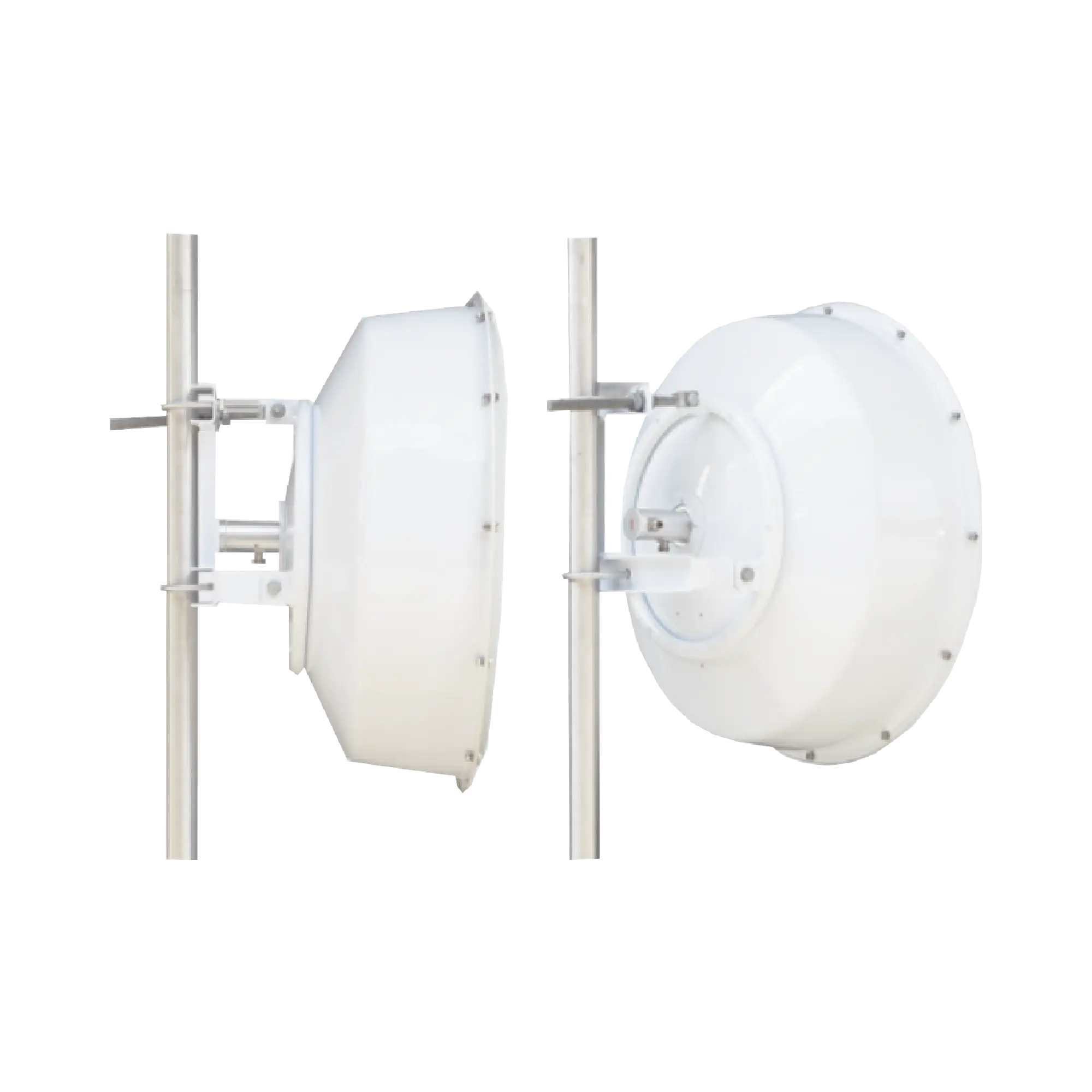 Antena direccional de alta resistencia, Ganancia 30 dBi, (4.9 -6.4 GHz), Plato hondo para mayor inmunidad al ruido, Conectores N-Hembra, Montaje incluido.