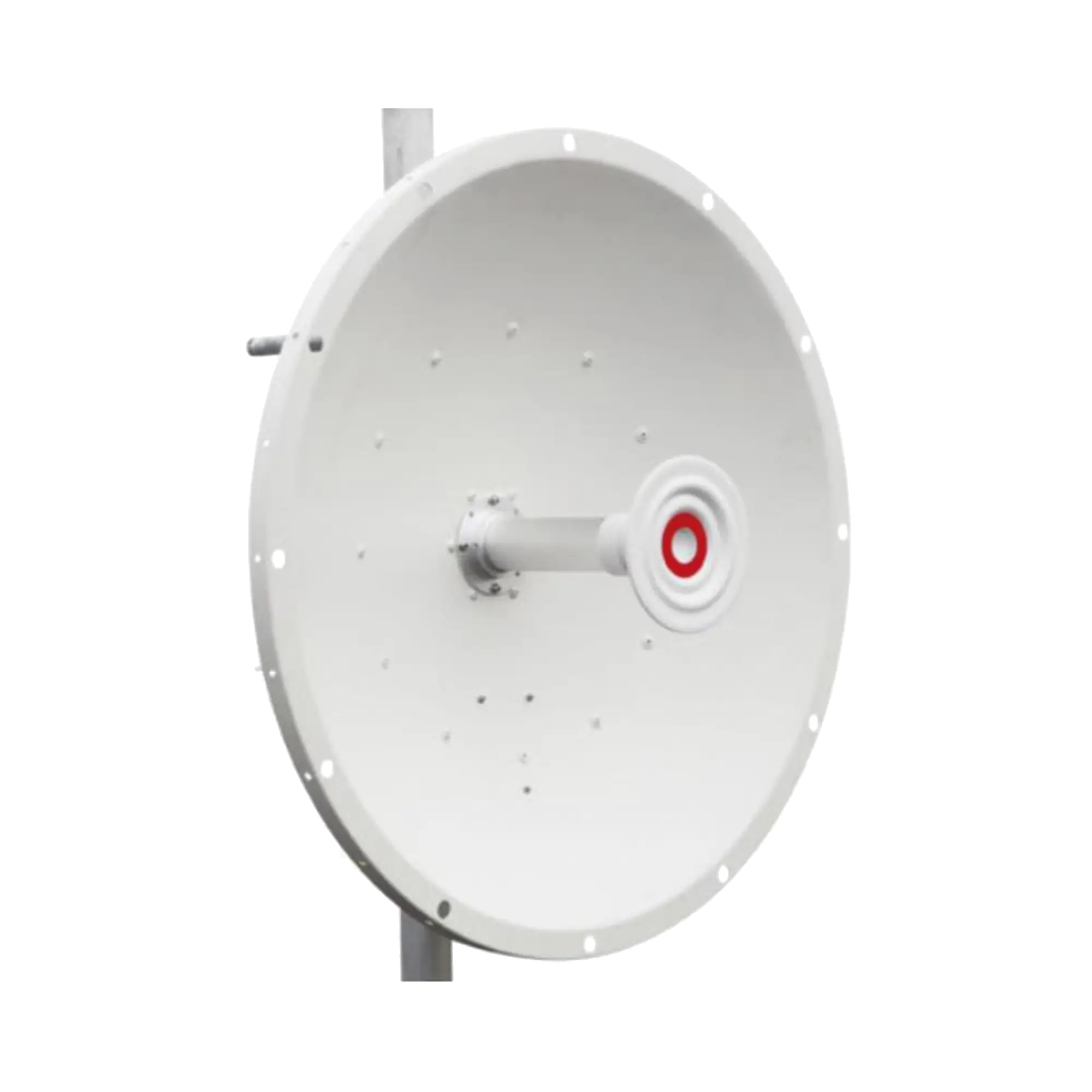 Antena direccional de 2ft, 5.1 a 7.1 GHz, Ganancia 30 dBi, Conectores RP-SMA Hembra, Polarización doble, incluye montaje para torre o mástil