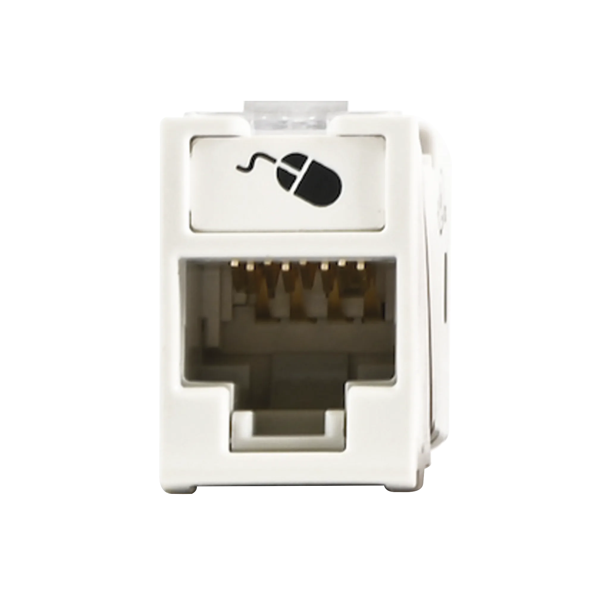 Jack UltraMAX Cat6, UTP, Montaje híbrido en Placa de Pared (Plano y Angulado), Color Blanco, Punch Down