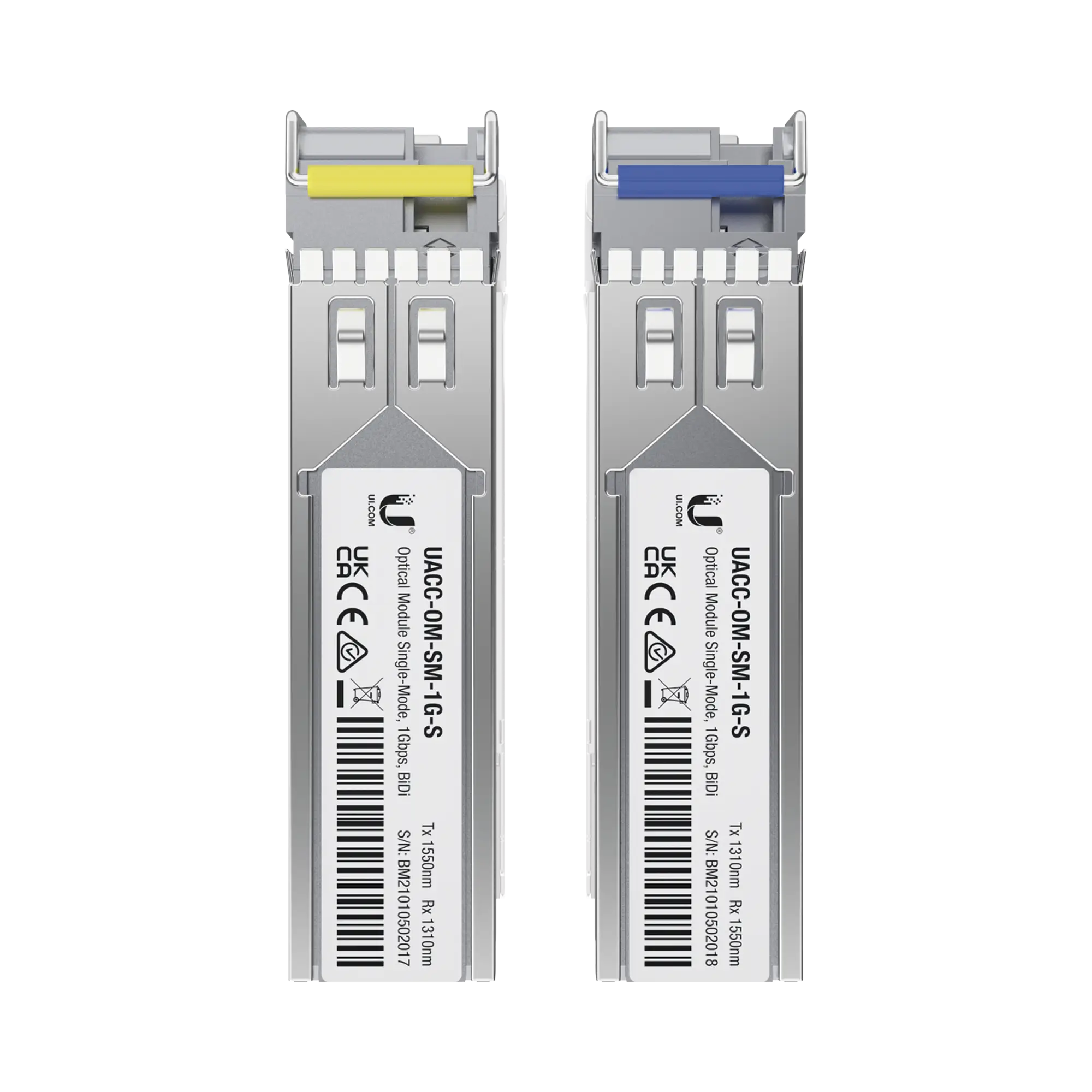 UFiber Módulo SFP, transceptor MiniGibic MonoModo 1.25 Gbps, distancia 3km, Simplex, un conector LC, incluye 2 tranceptores