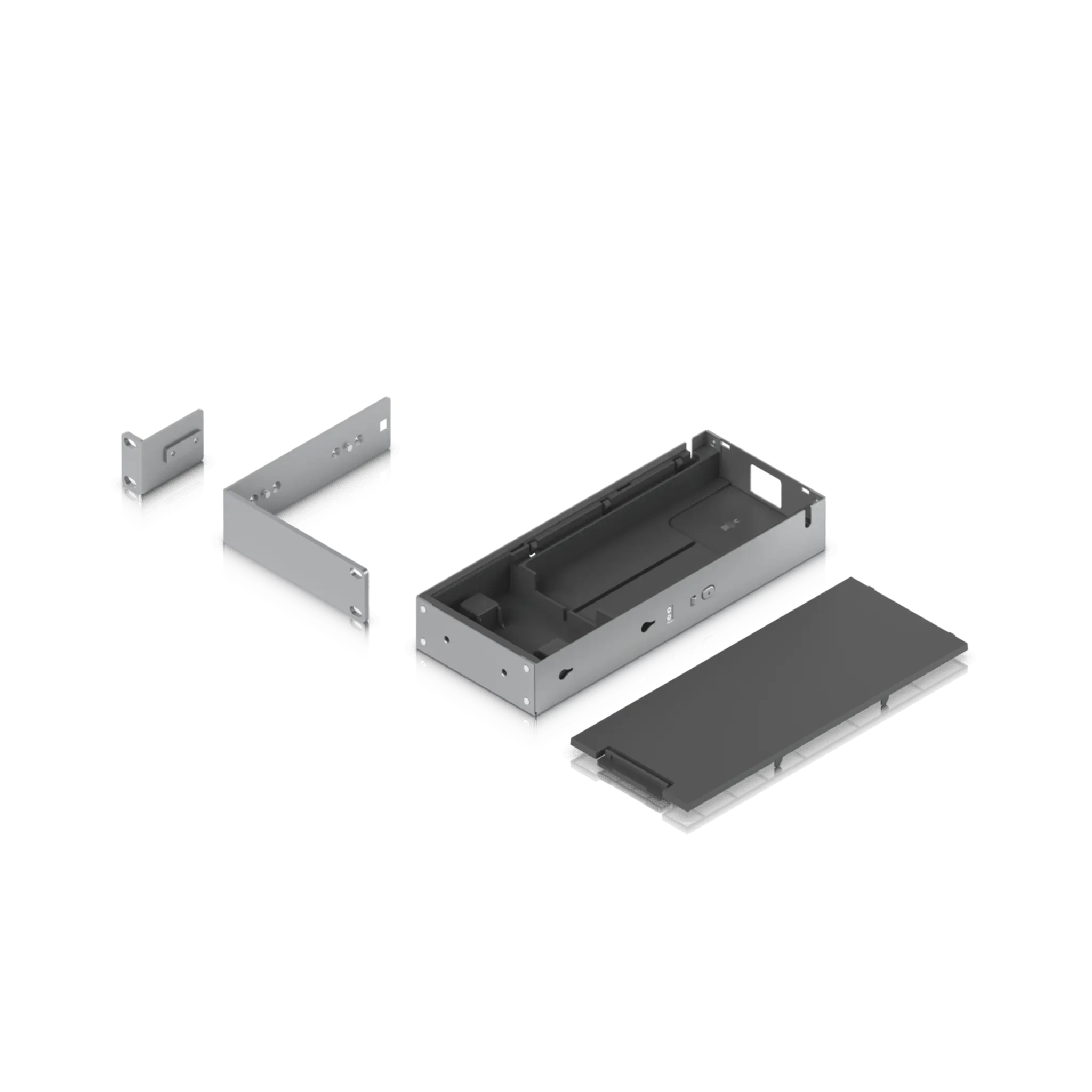 Kit para instalar en rack switches USW-PRO-MAX-16-POE o USW-PRO-MAX-16, 1UR, con base para fuente de alimentación y cable