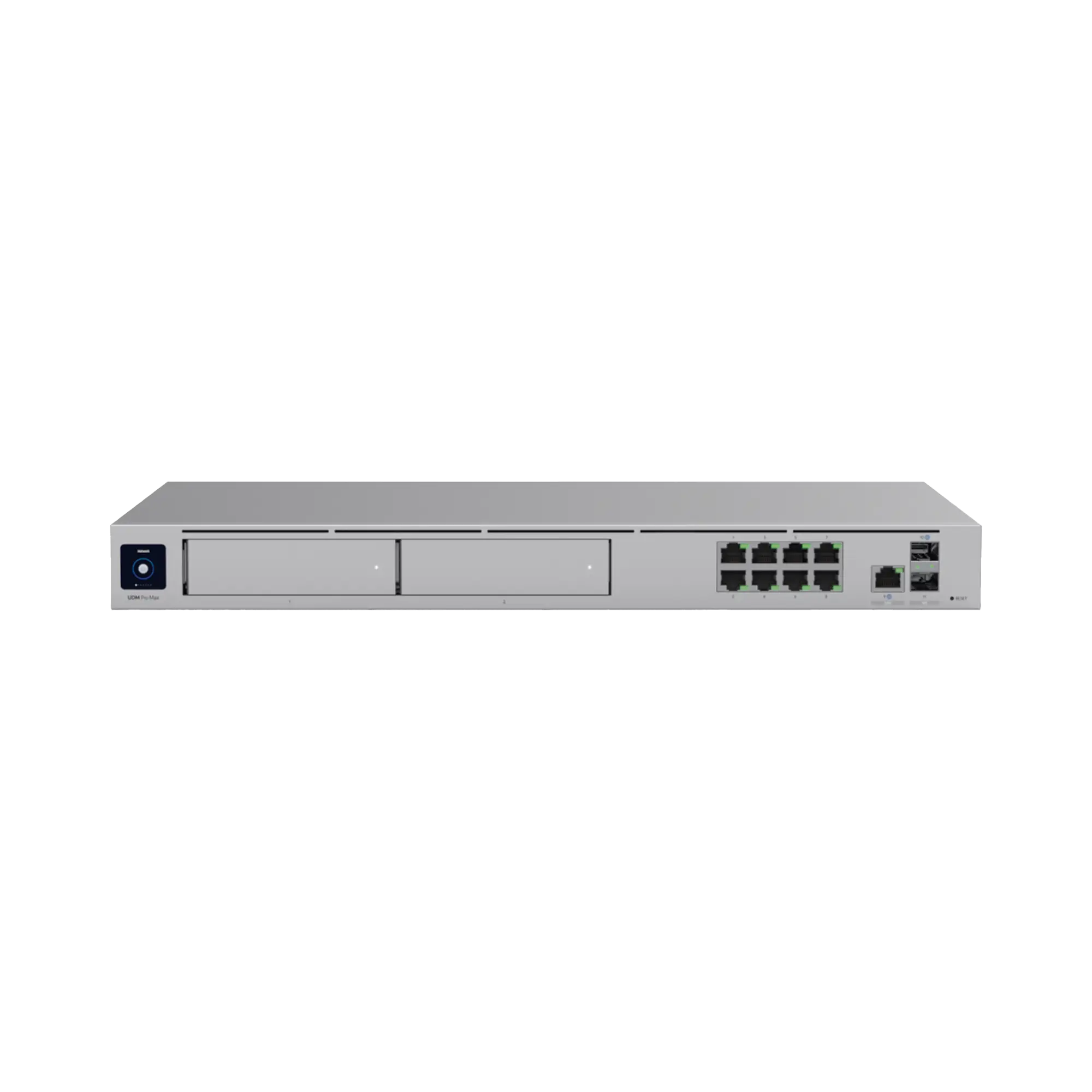 UniFi Cloud Gateway: Dream Machine PRO MAX. Administra hasta 150 dispositivos UniFi y 2000 clientes/todas las aplicaciones UniFi/5 Gbps de ruteo con IDS/IPS, 2 bahías 3.5″, 128 GB SSD internos, Fail Over, balanceo de cargas, VPN/SD-WAN