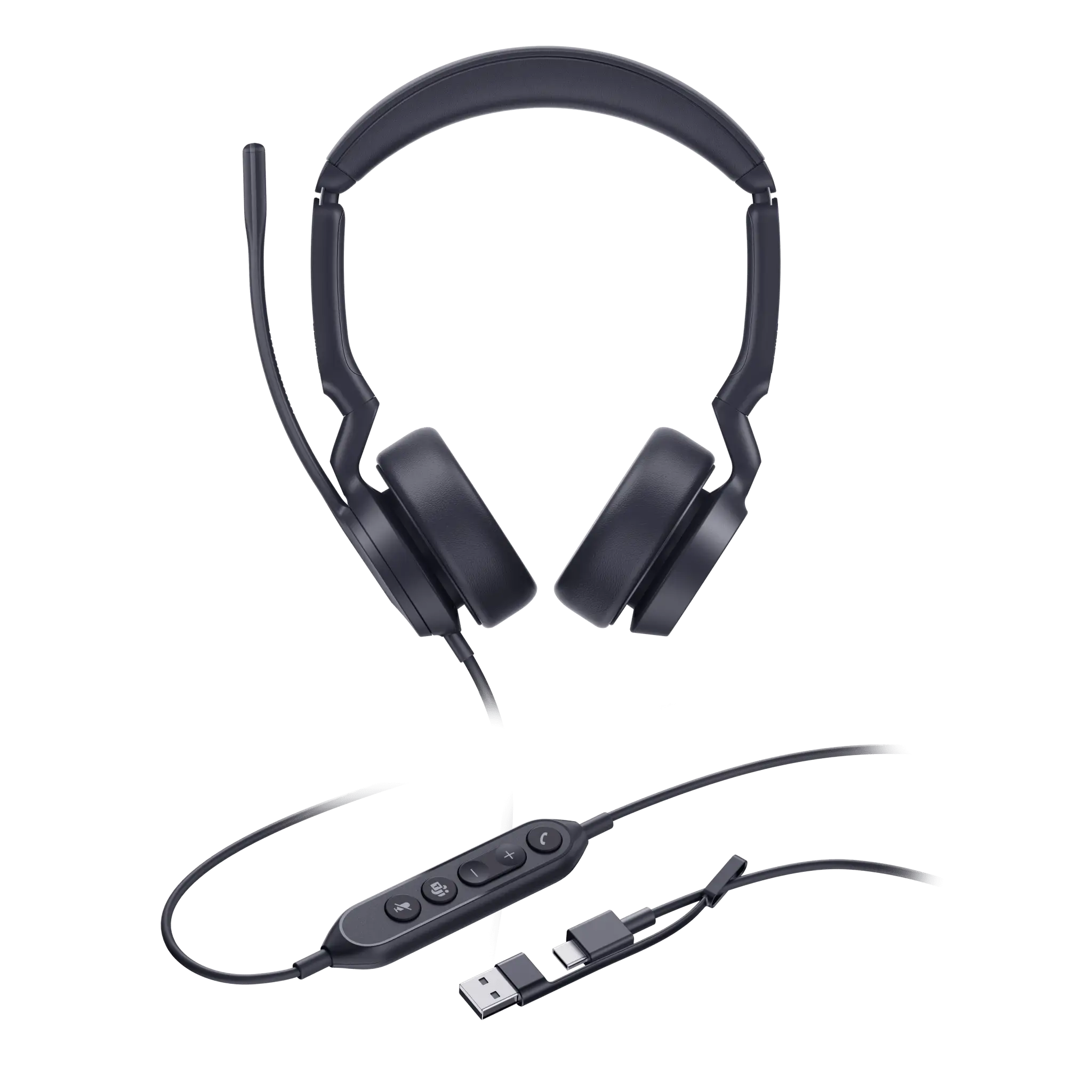Diadema Alámbrica Yealink UH44 Dual USB-C/A Certificada con Microsoft Teams