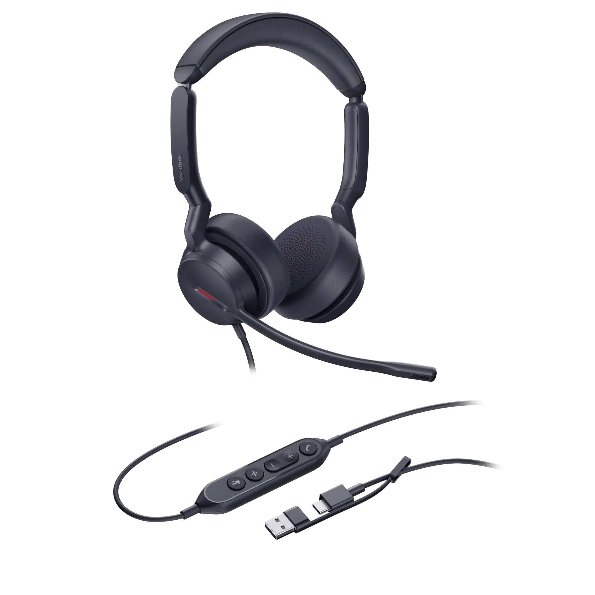 Diadema Alámbrica UH44 Dual UC de Yealink con Conectividad USB-C/A y Amplia Compatibilidad