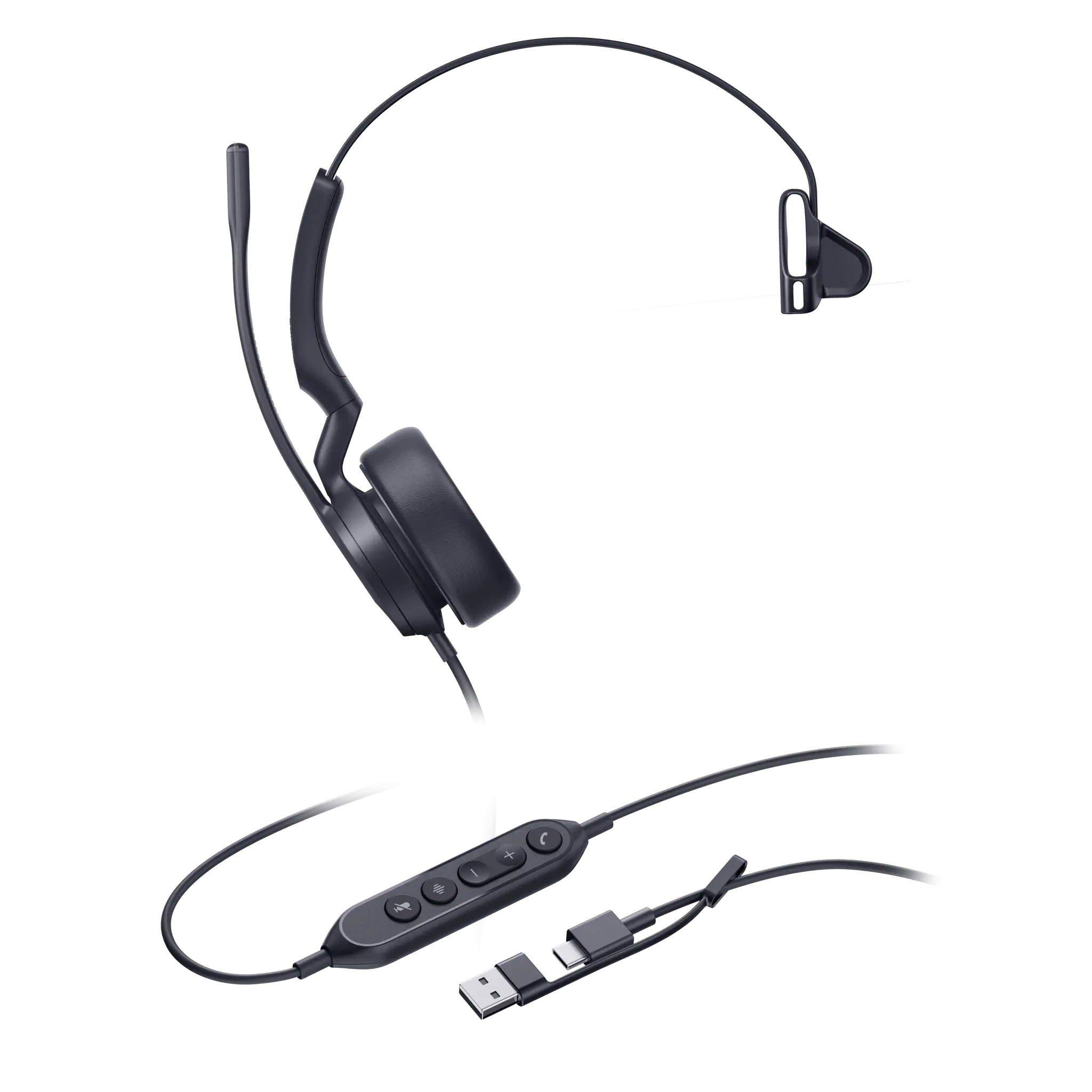 Diadema Alámbrica Yealink UH44 Mono USB-C/A Certificada con Microsoft Teams
