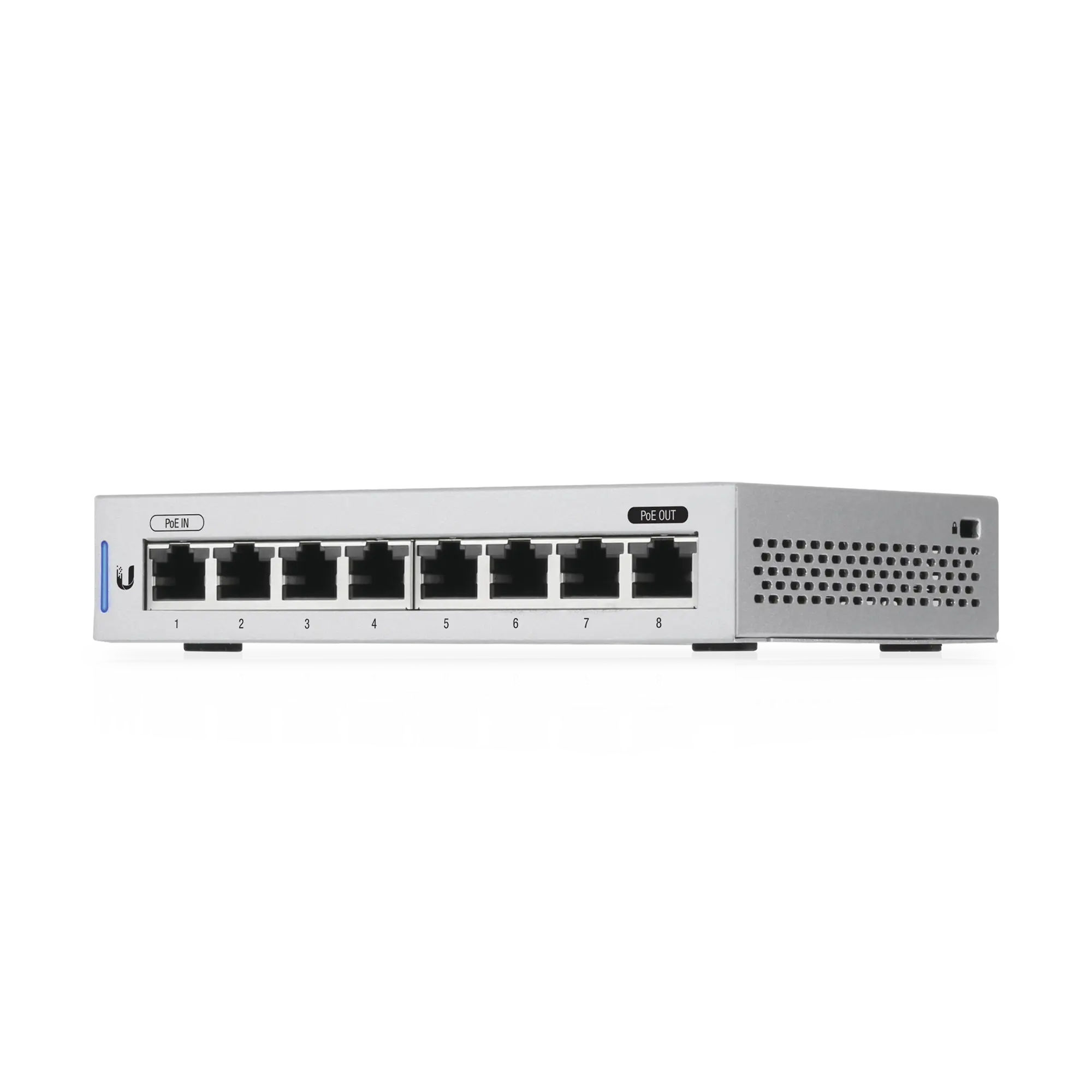 Switch UniFi Administrable capa 2 de 8 Puertos Gigabit (7 Ethernet y 1 PoE Pasivo 48V)