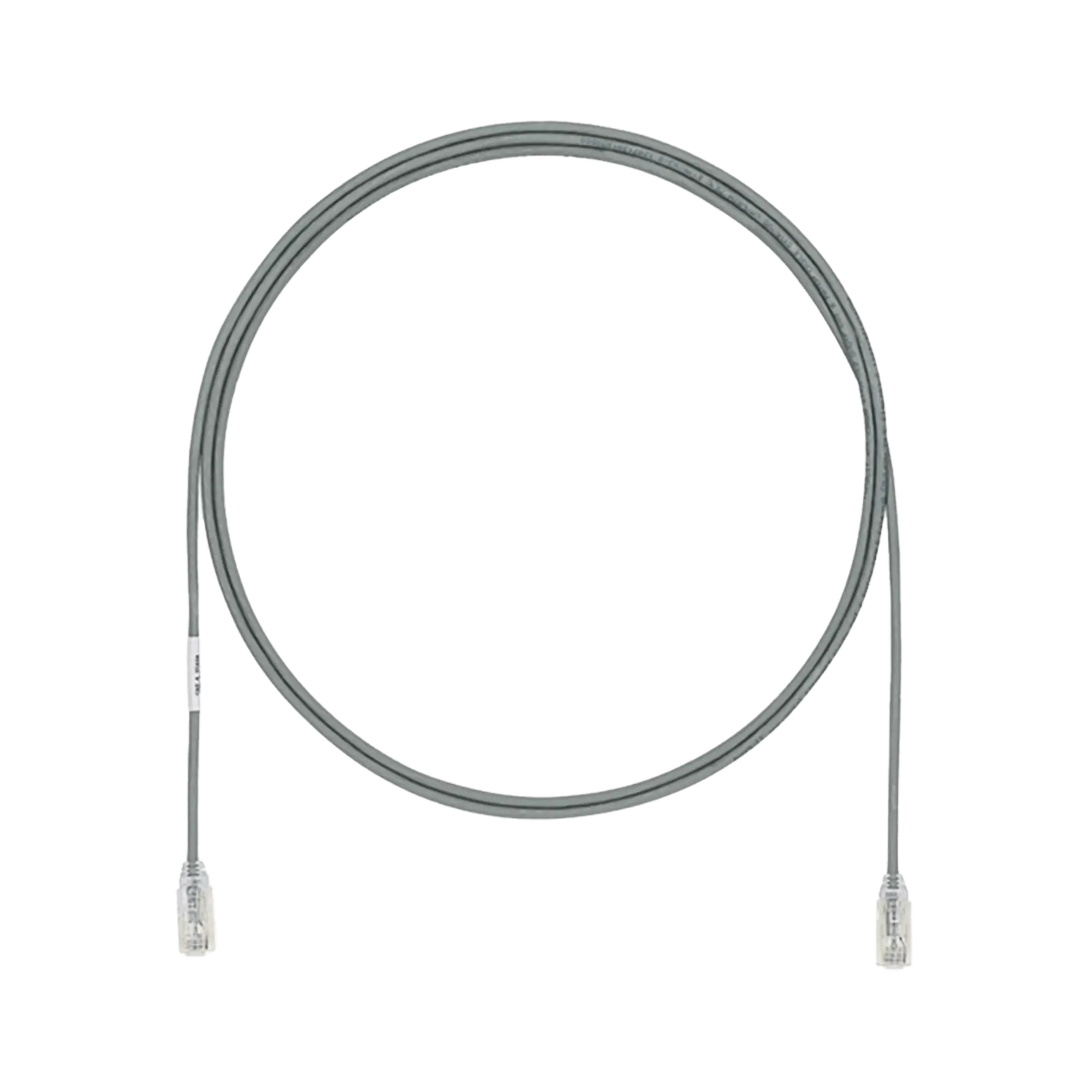 Cable de Parcheo TX6, UTP Cat6, Diámetro Reducido (28AWG), Color Gris, 1.5 m