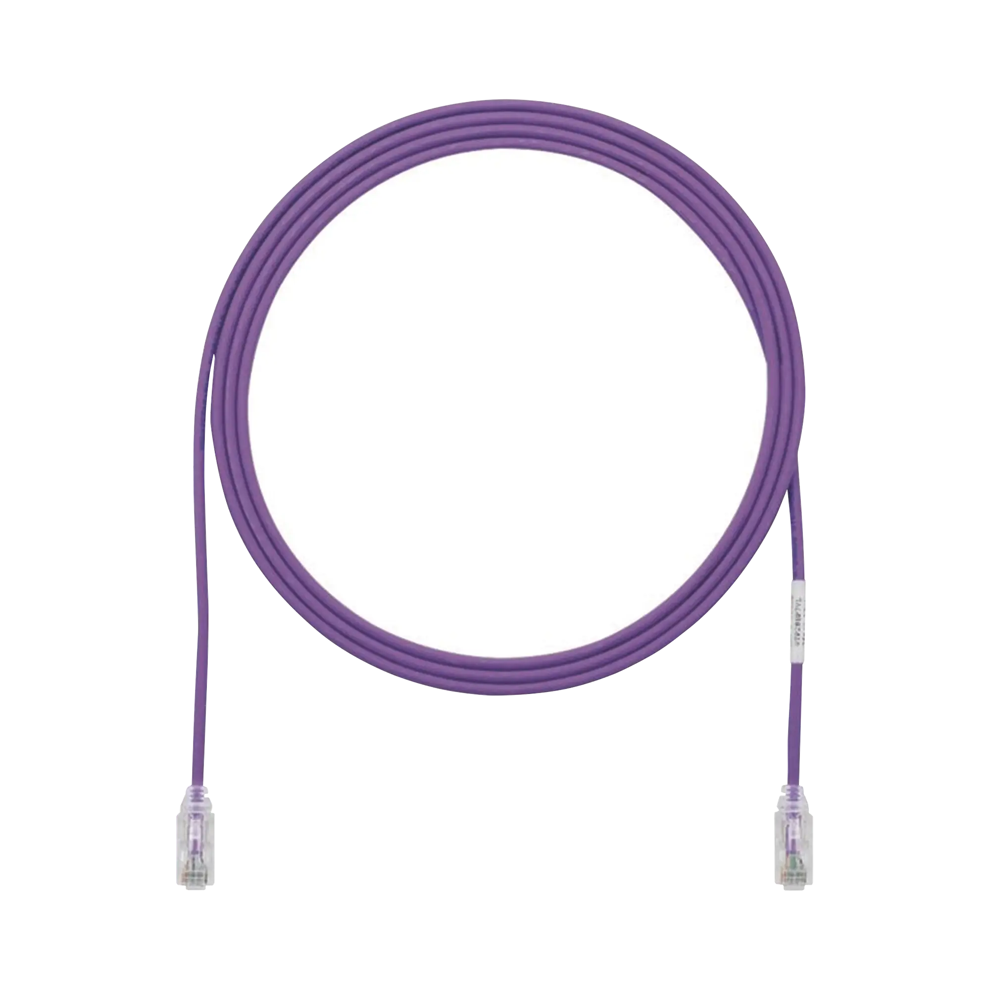 Cable de Parcheo TX6, UTP Cat6, Diámetro Reducido (28AWG), Color Violeta, 12ft