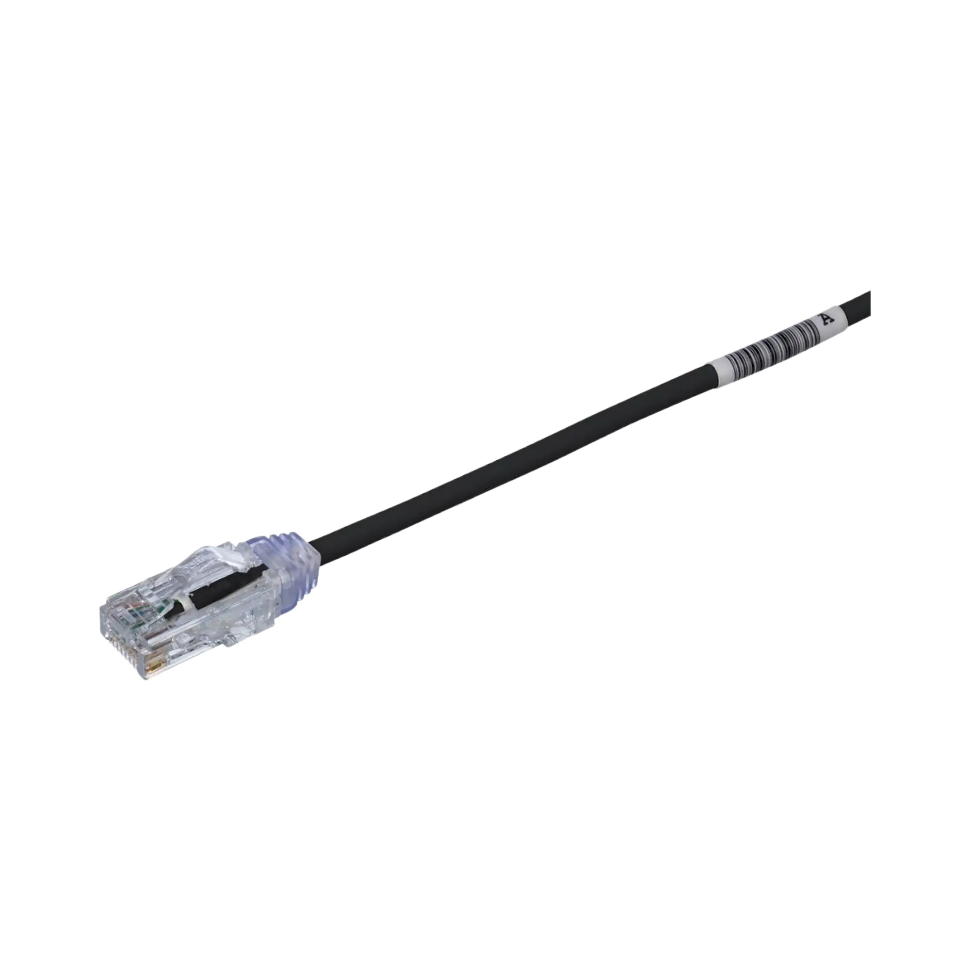 Cable de Parcheo TX6, UTP Cat6, Diámetro Reducido (28AWG), Color Negro, 20ft