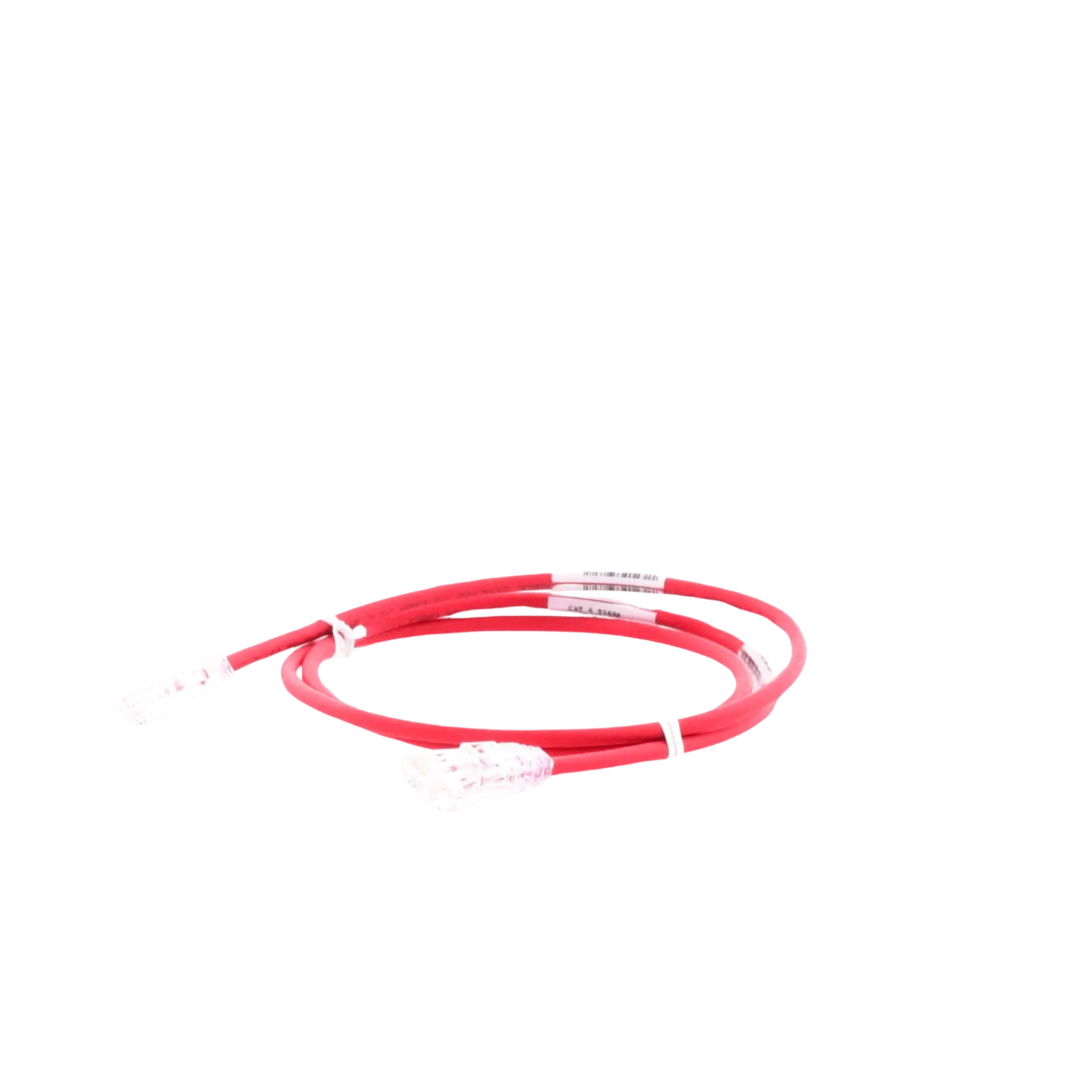 Cable de Parcheo TX6, UTP Cat6, Diámetro Reducido (28AWG), Color Rojo, 2ft