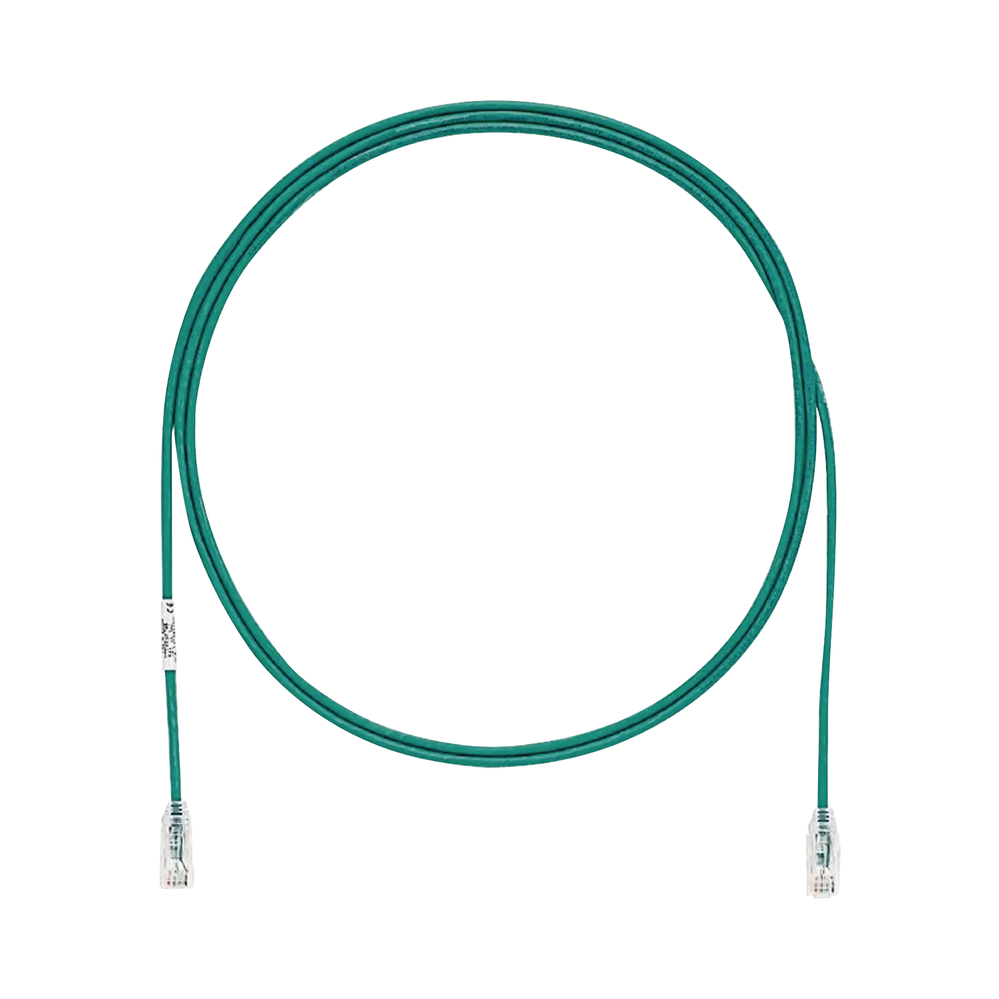 Cable de Parcheo TX6, UTP Cat6, Diámetro Reducido (28AWG), Color Verde, 6ft