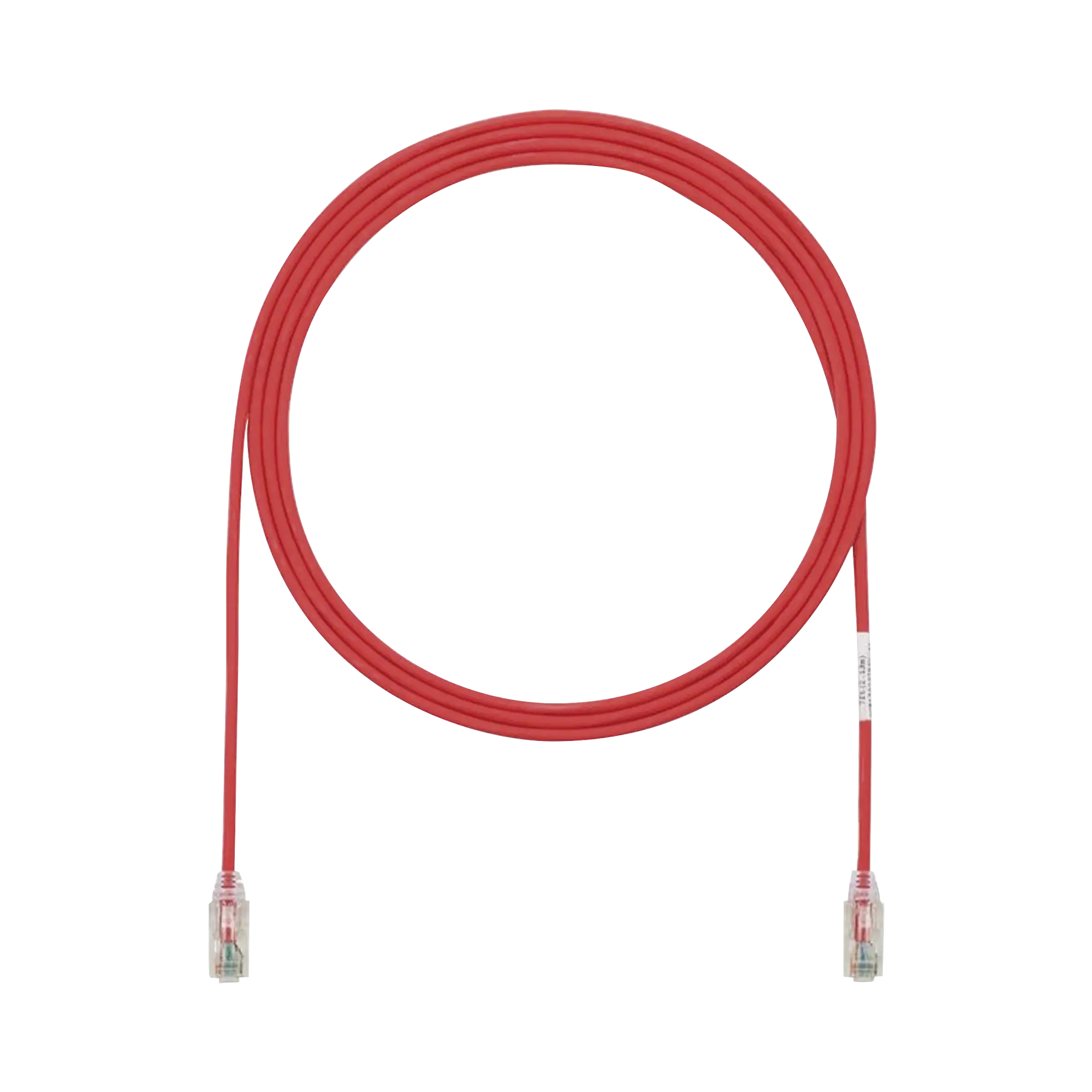 Cable de Parcheo TX6, UTP Cat6, Diámetro Reducido (28AWG), Color Rojo, 7ft