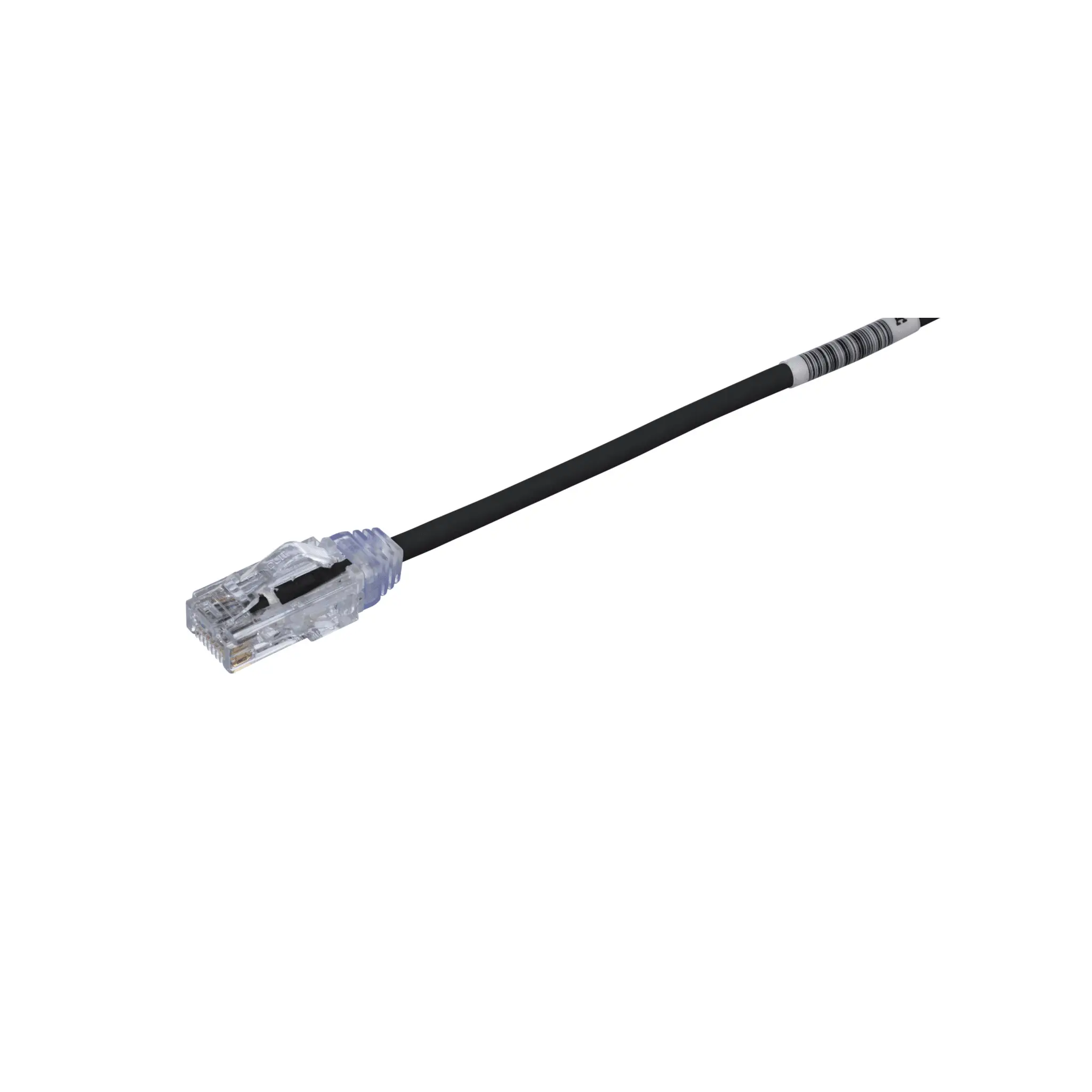 Cable de Parcheo UTP Cat6A, CM/LSZH, Diámetro Reducido (28AWG), Color Negro, 0.5 m.