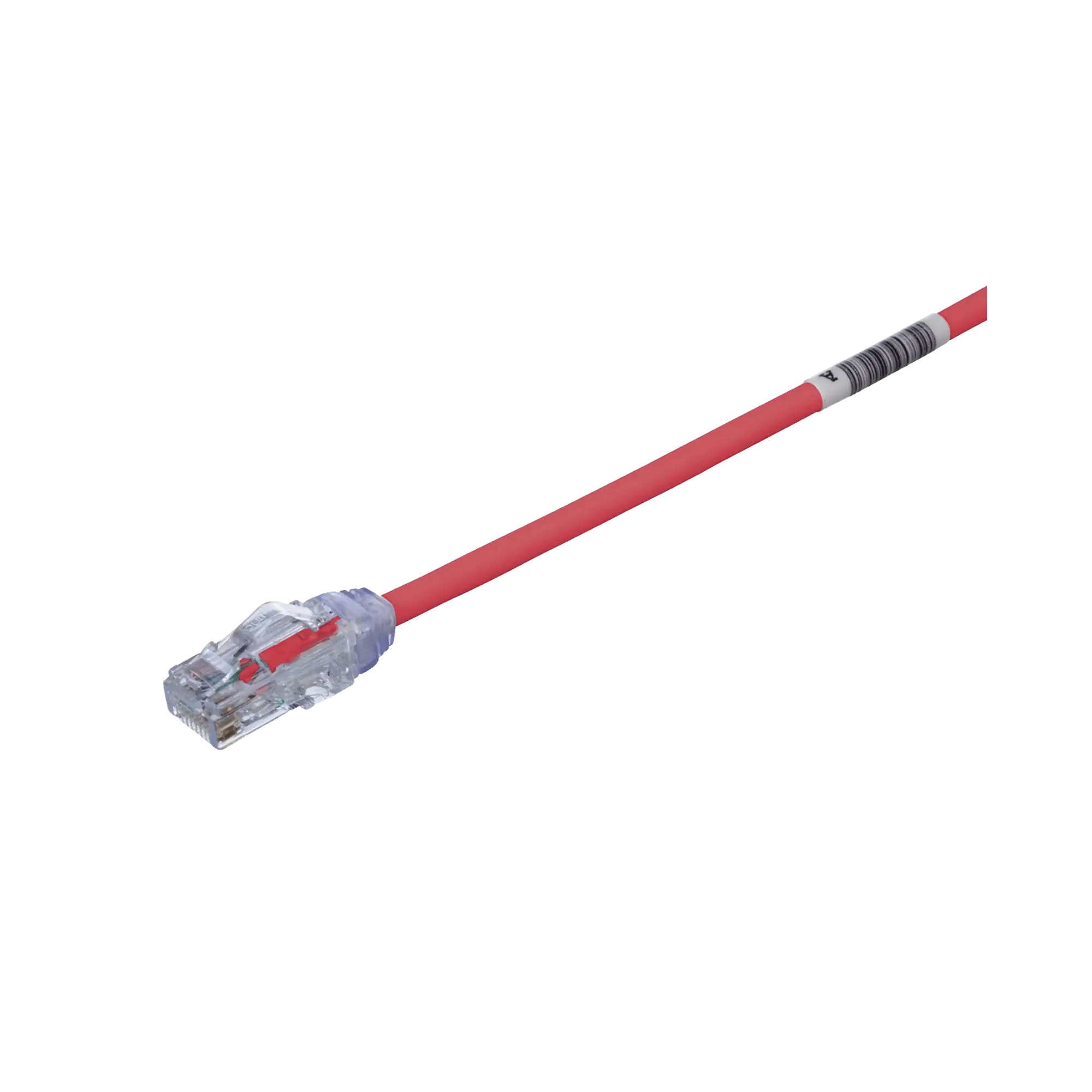 Cable de Parcheo UTP Cat6A, CM/LSZH, Diámetro Reducido (28AWG), Color Rojo, 10ft