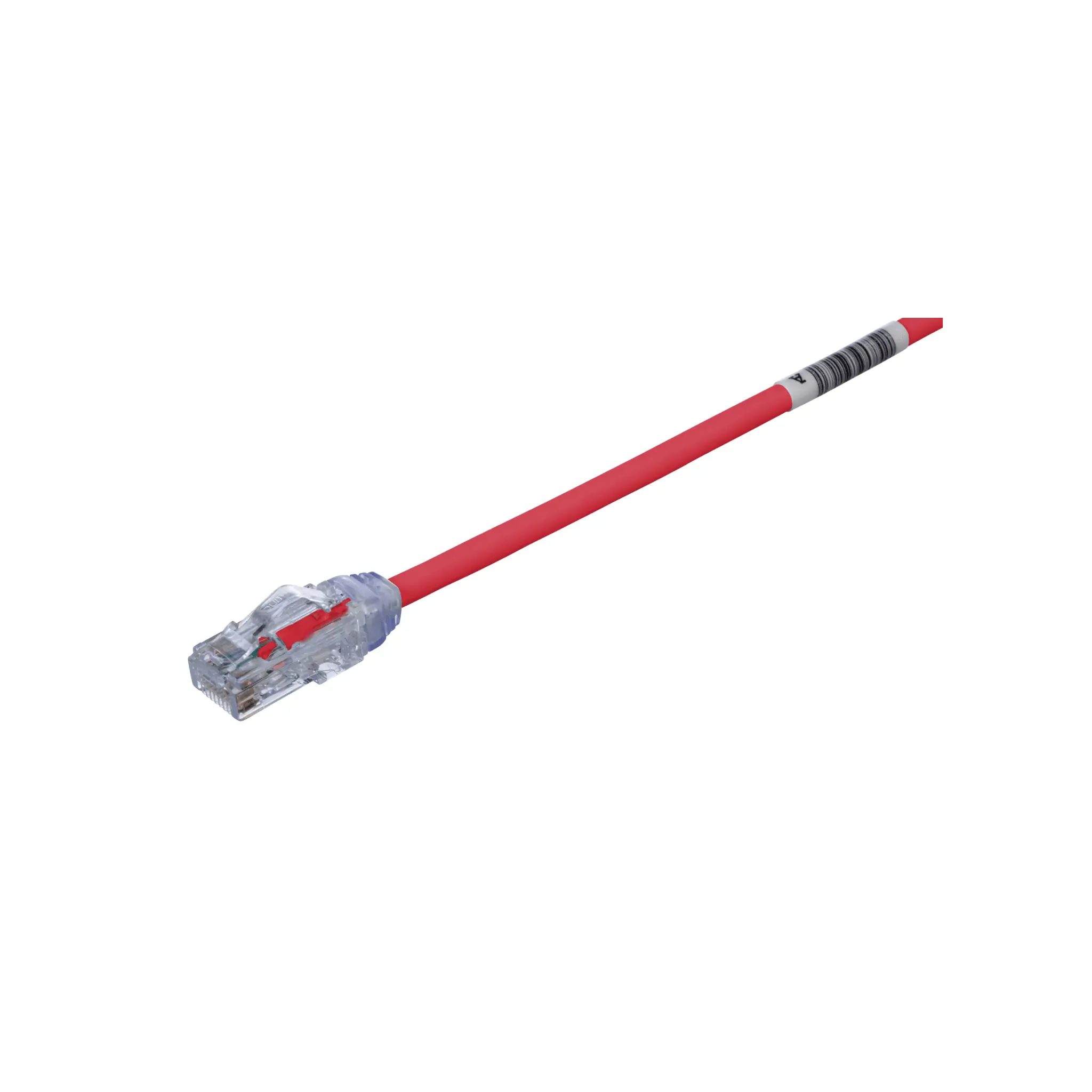 Cable de Parcheo UTP Cat6A, CM/LSZH, Diámetro Reducido (28AWG), Color Rojo, 1 m.
