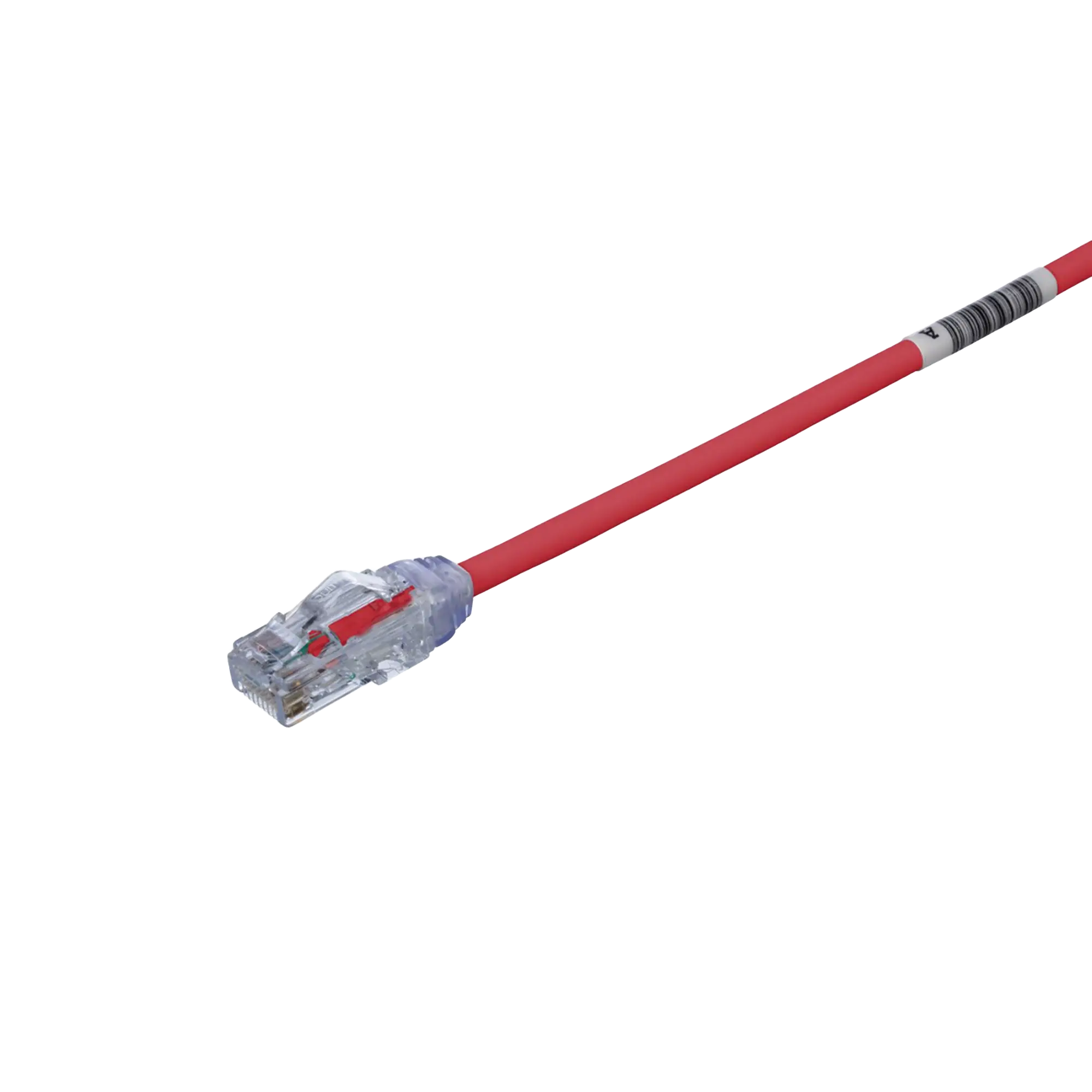 Cable de Parcheo UTP Cat6A, CM/LSZH, Diámetro Reducido (28AWG), Color Rojo, 1ft