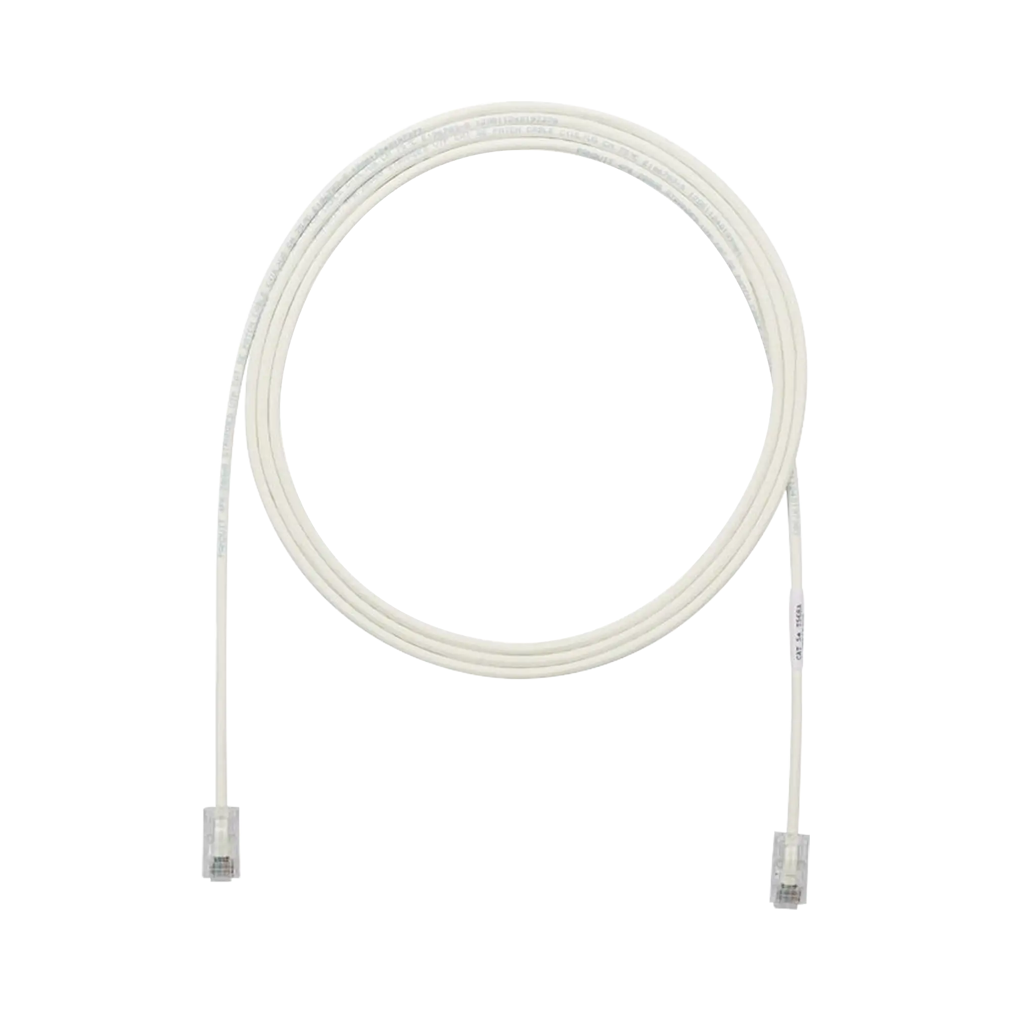Cable de Parcheo UTP Cat6A, CM/LSZH, Diámetro Reducido (28AWG), Color Blanco Mate, 4ft