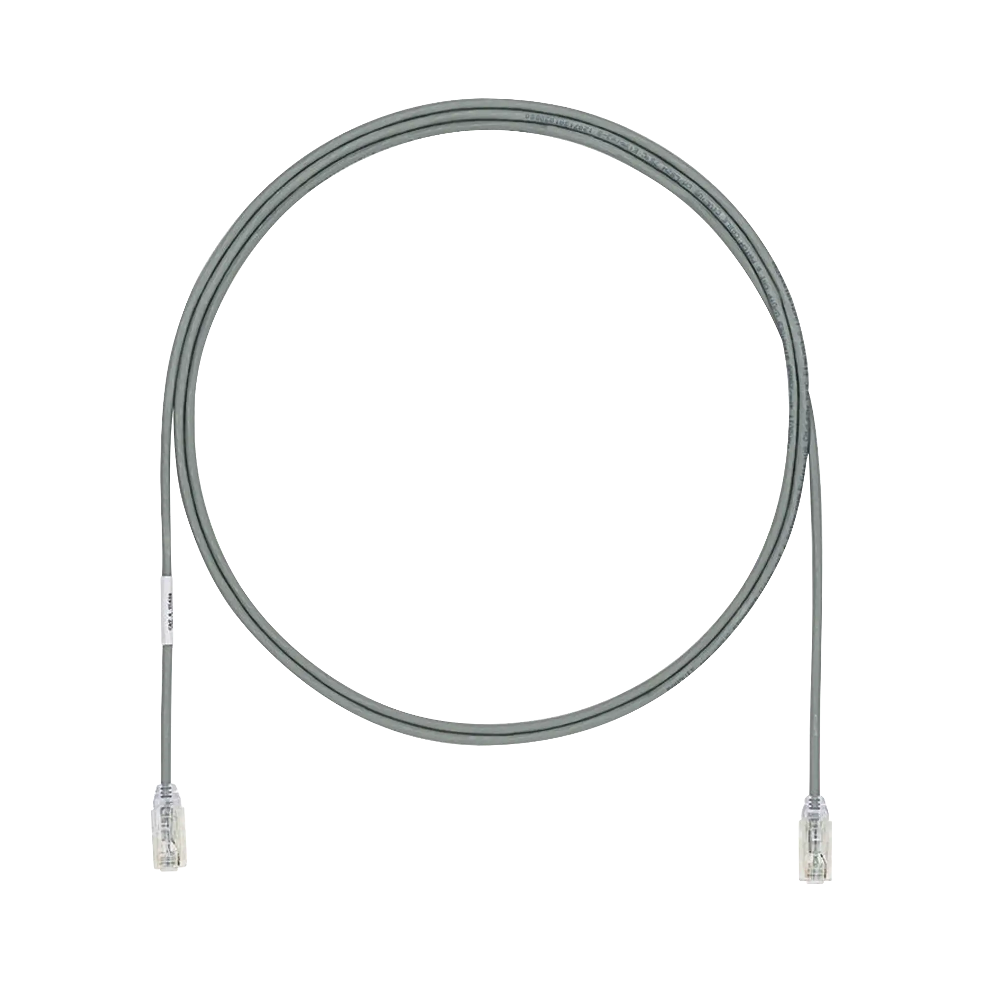 Cable de Parcheo UTP Cat6A, CM/LSZH, Diámetro Reducido (28AWG), Color Gris, 6ft