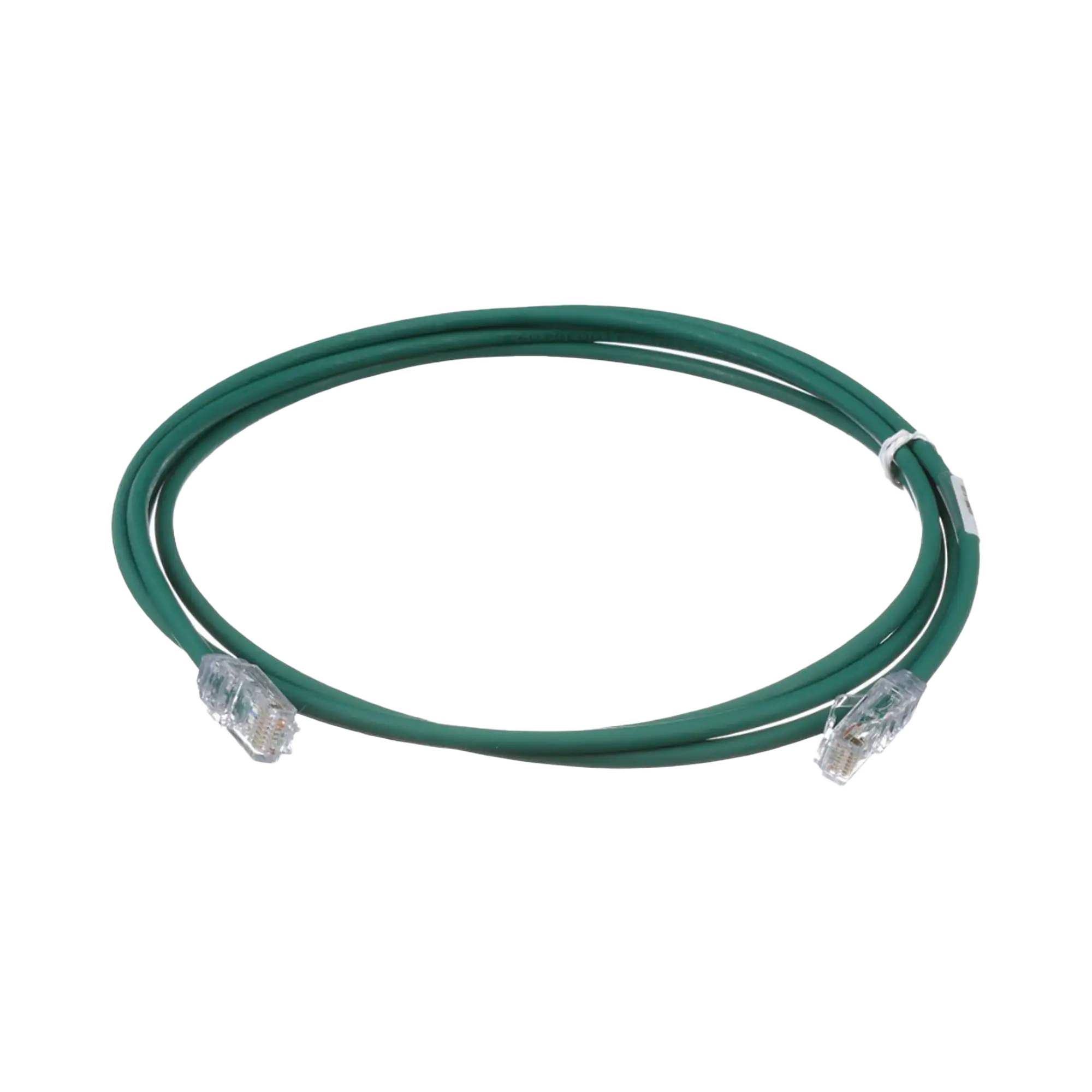 Cable de Parcheo UTP Cat6A, CM/LSZH, Diámetro Reducido (28AWG), Color Verde, 7ft