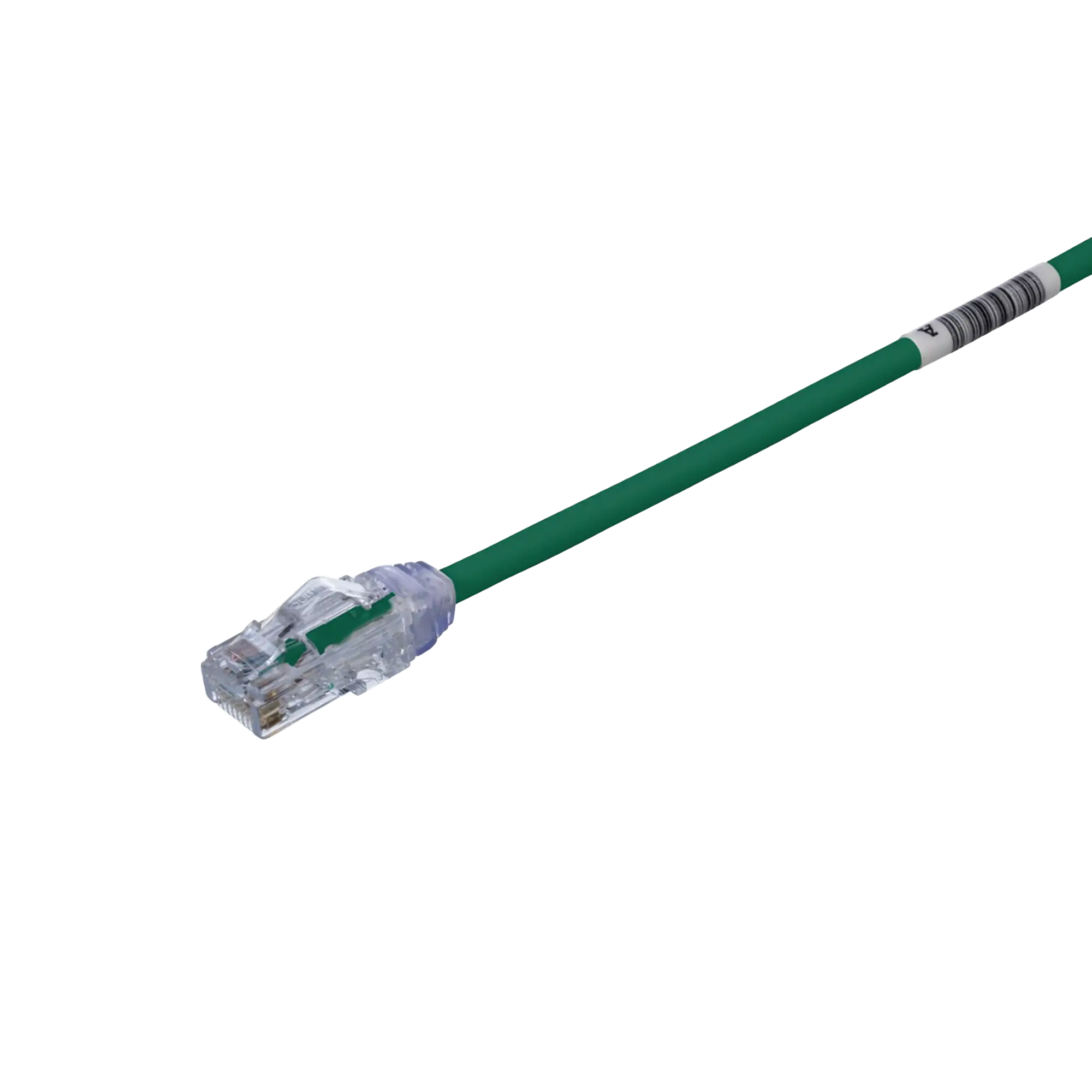 Cable de Parcheo UTP, Cat6A, Diámetro Reducido (28 AWG), CM/LSZH, Color Verde, 8in (20.3cm)