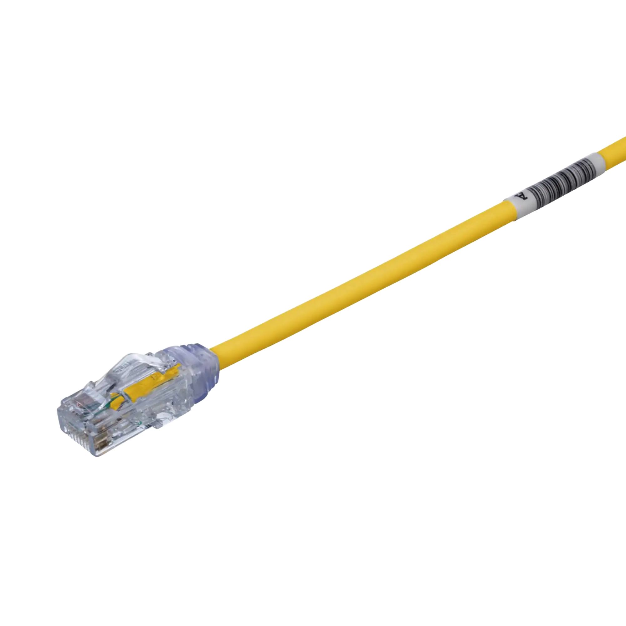 Cable de Parcheo UTP, Cat6A, Diámetro Reducido (28 AWG), CM/LSZH, Color Amarillo, 8in (20.3cm)