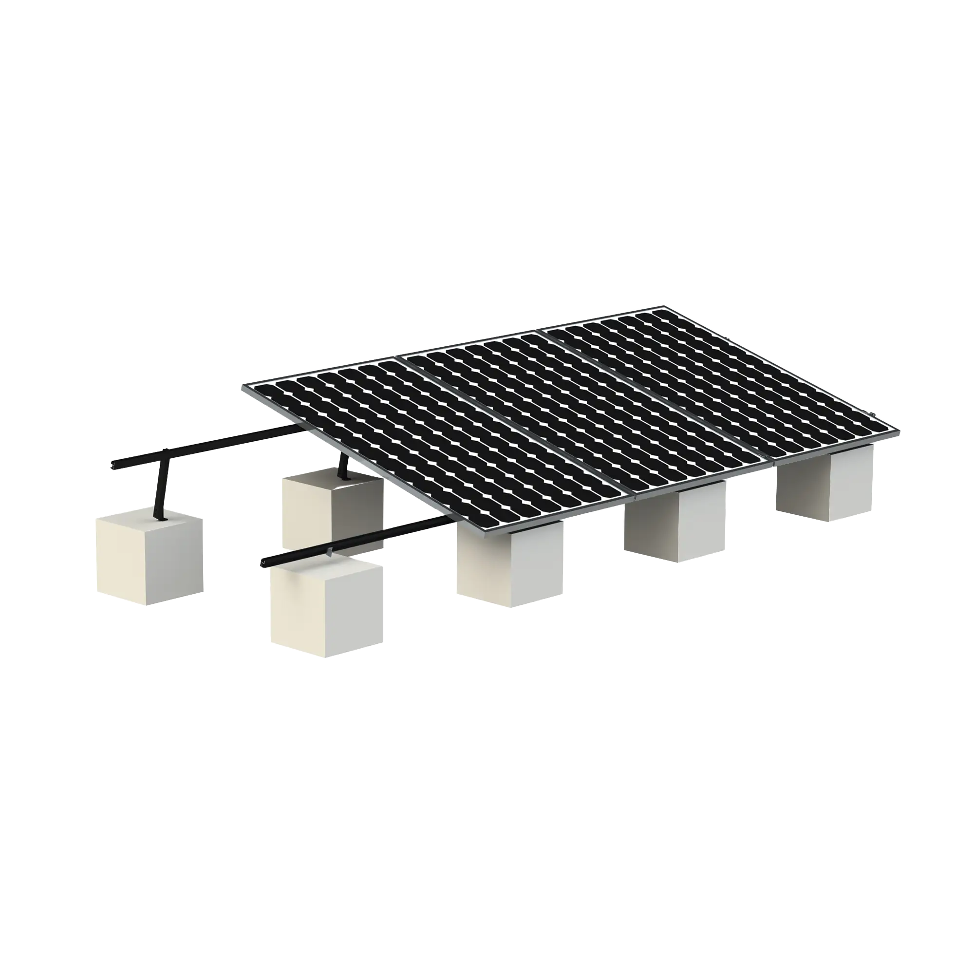 Montaje para Panel Solar, Riel «8» de 5400mm para Módulos con Espesor de 30-35mm, Velocidad de Viento Máx. 136km/h (20° a 45°) Con Anodizado Negro