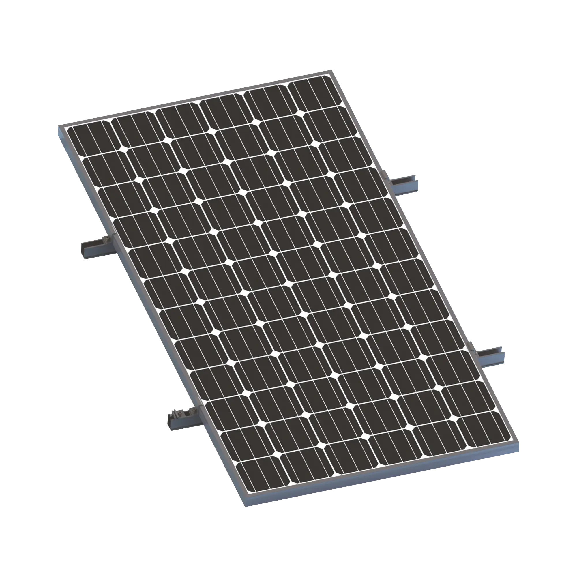 Kit De Minirieles Para Panel Solar Arreglo 1X1 Para Instalación Plano En Lámina