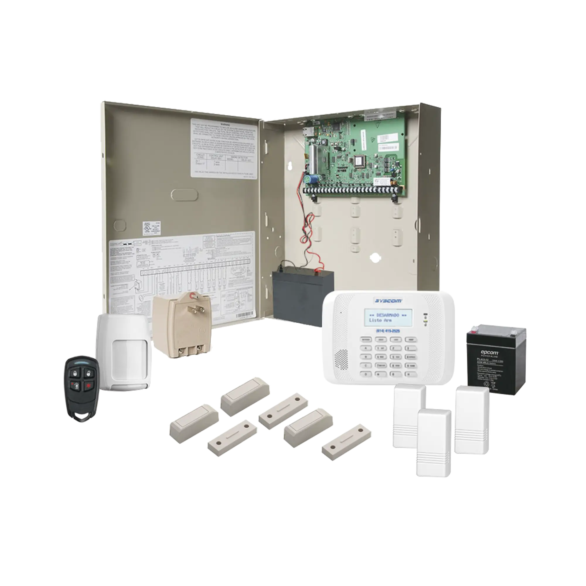 Sistema de Alarma con Comunicador IP Intercontruido en Kit Inalambrico